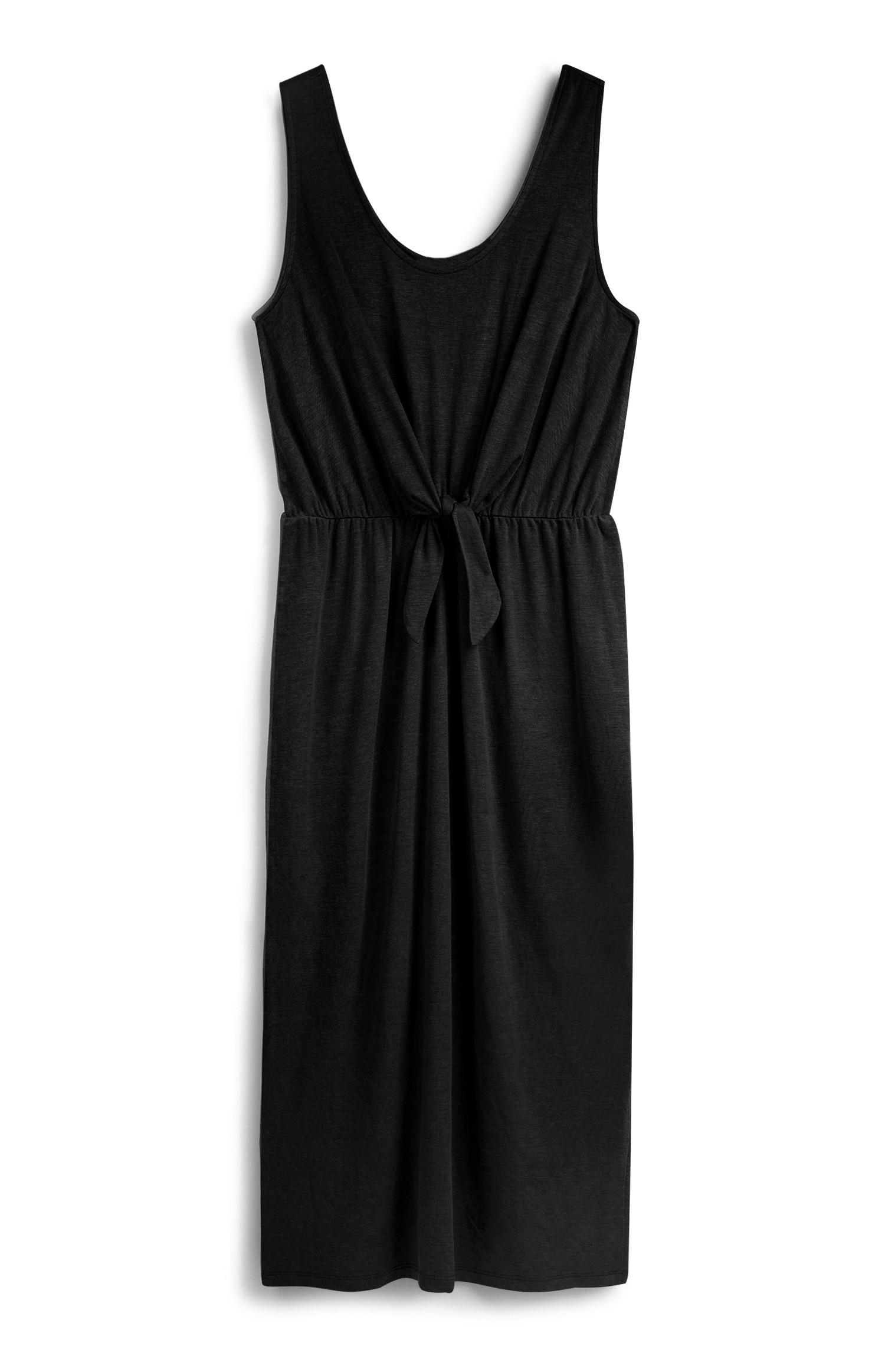 Vestido nó cintura preto