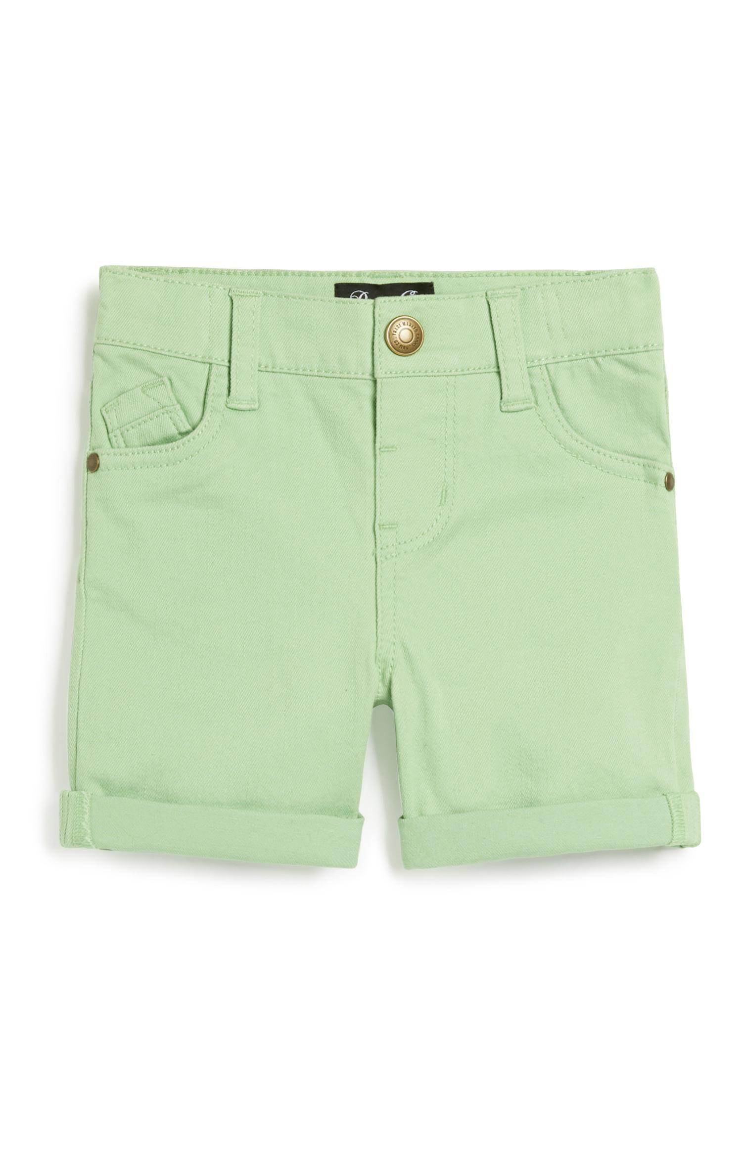 Fantovske limetino zelene kratke hlače za dojenčke