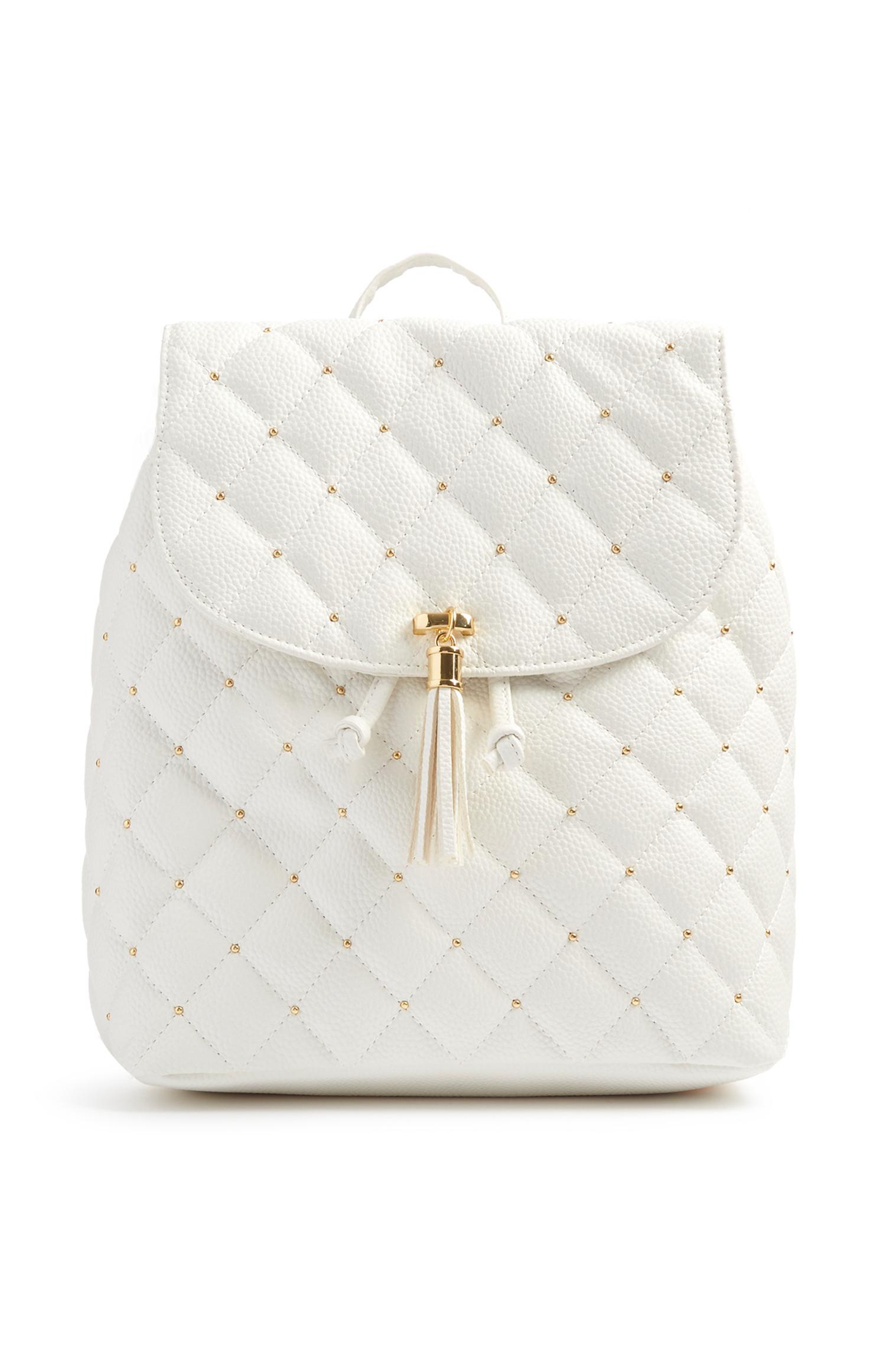 Mochila acolchoada branco