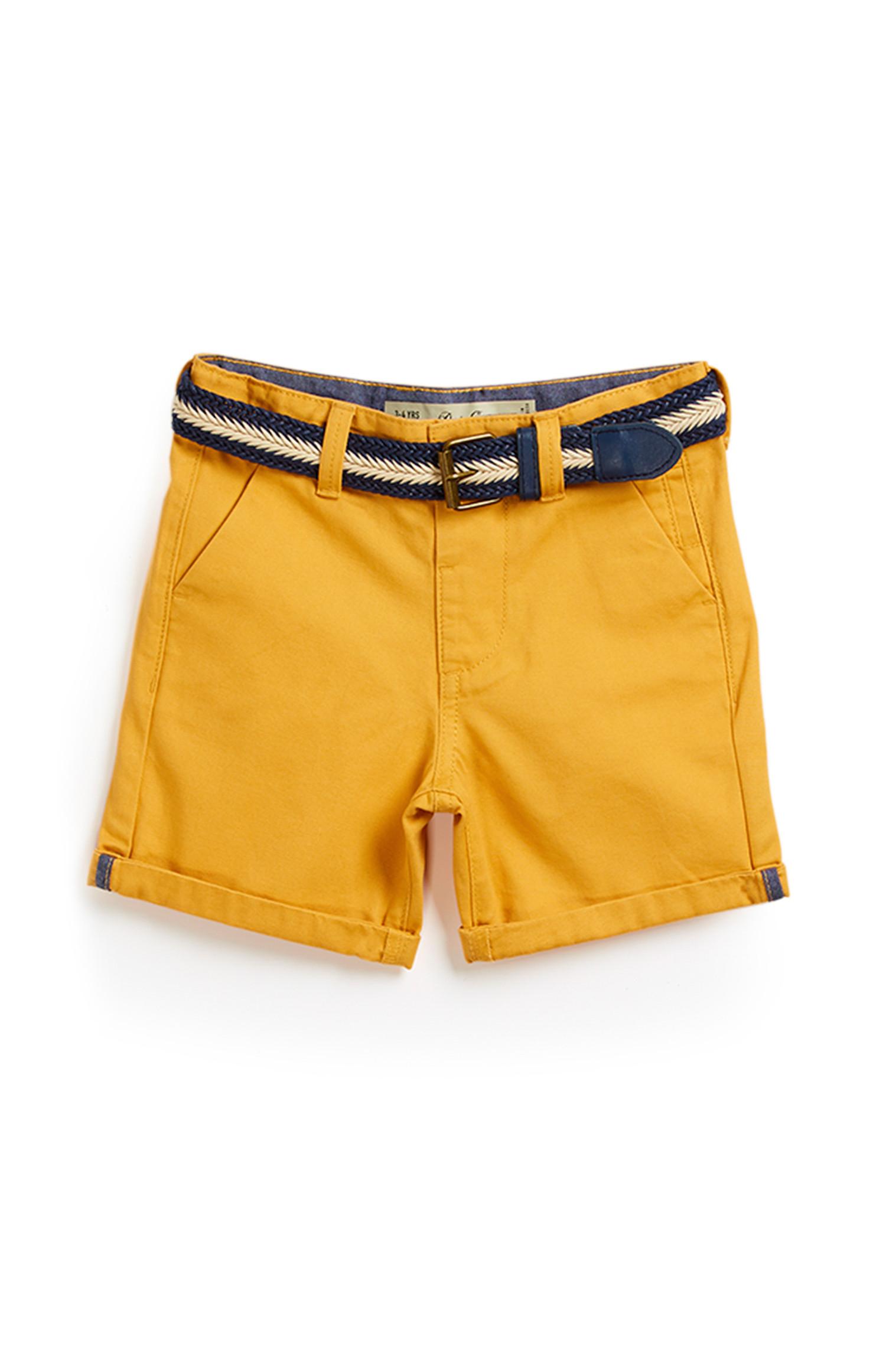Pantalón chino color mostaza para niño pequeño