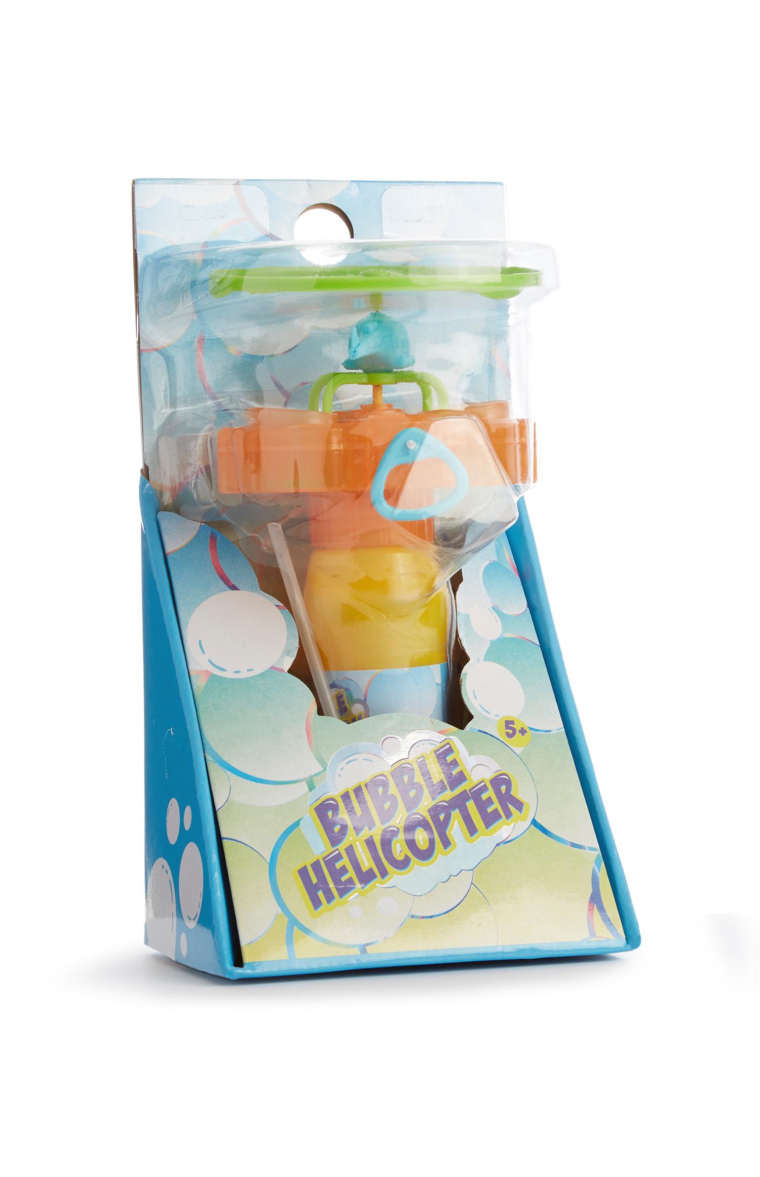 Helicóptero de pompas de jabón