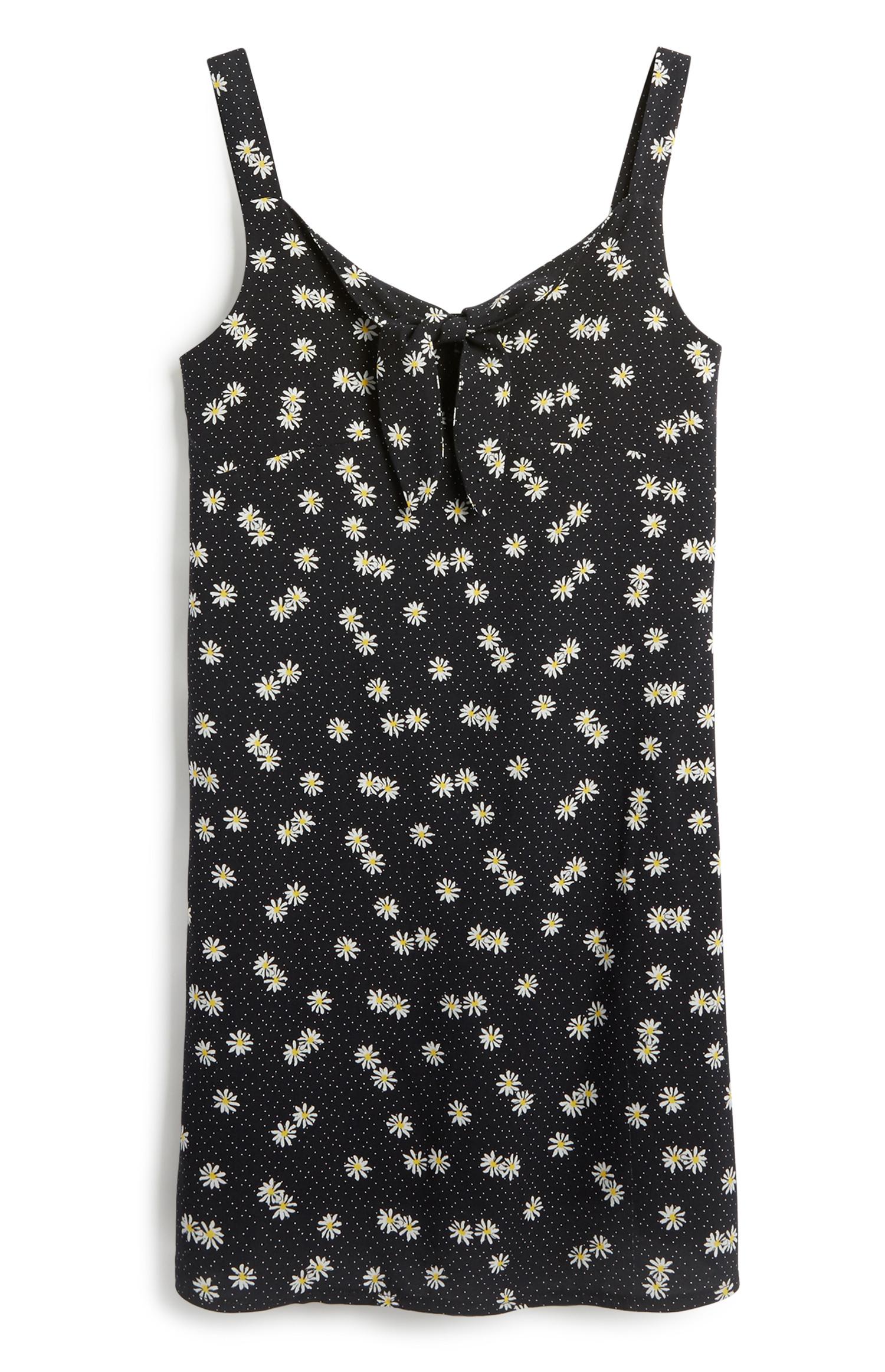 Obleka z naramnicami za starejša dekleta z marjeticami