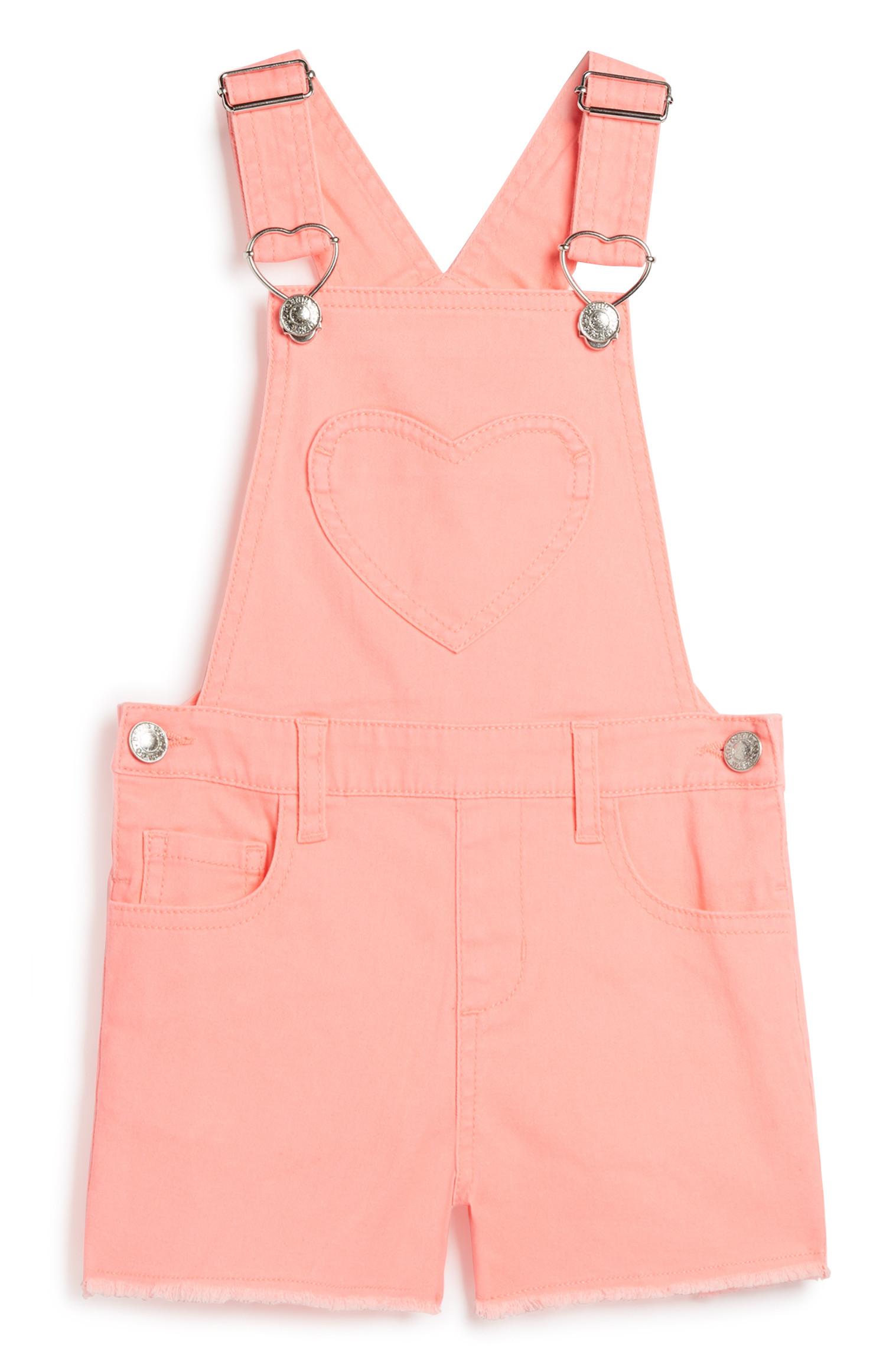Hlače z oprsnikom za mlajša dekleta s srcem