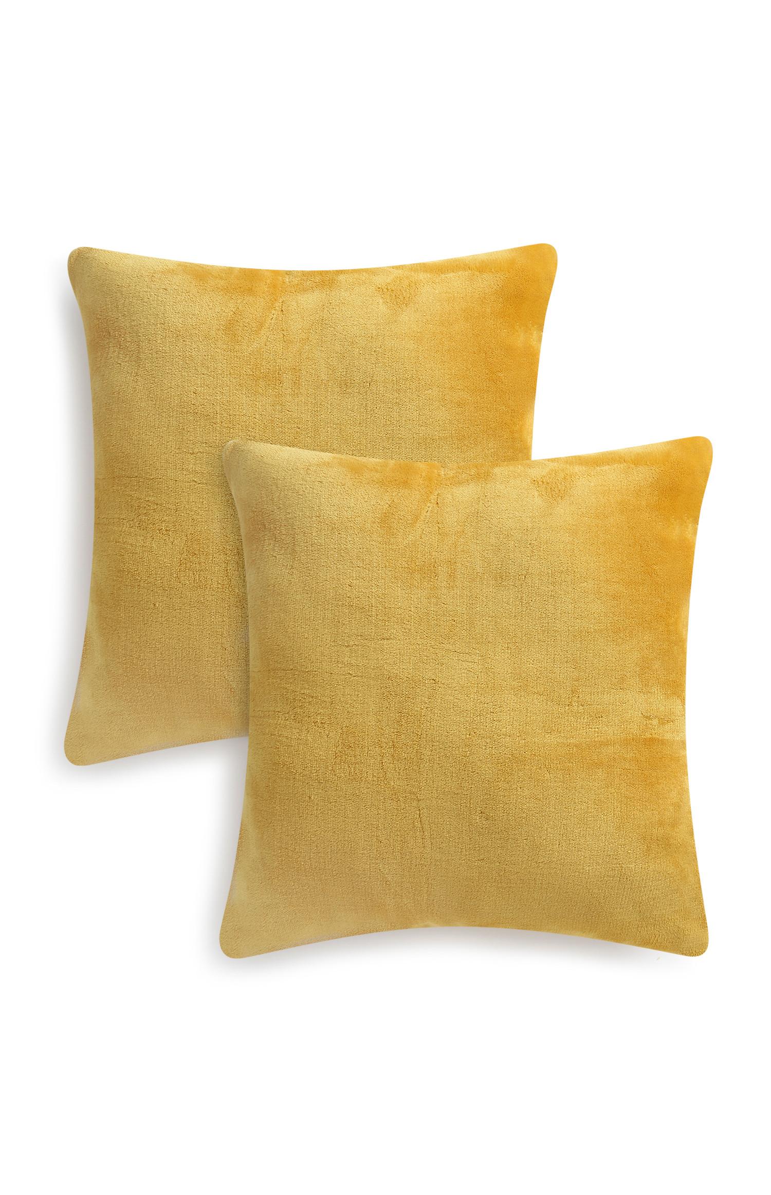 Pack de 2 cojines amarillos