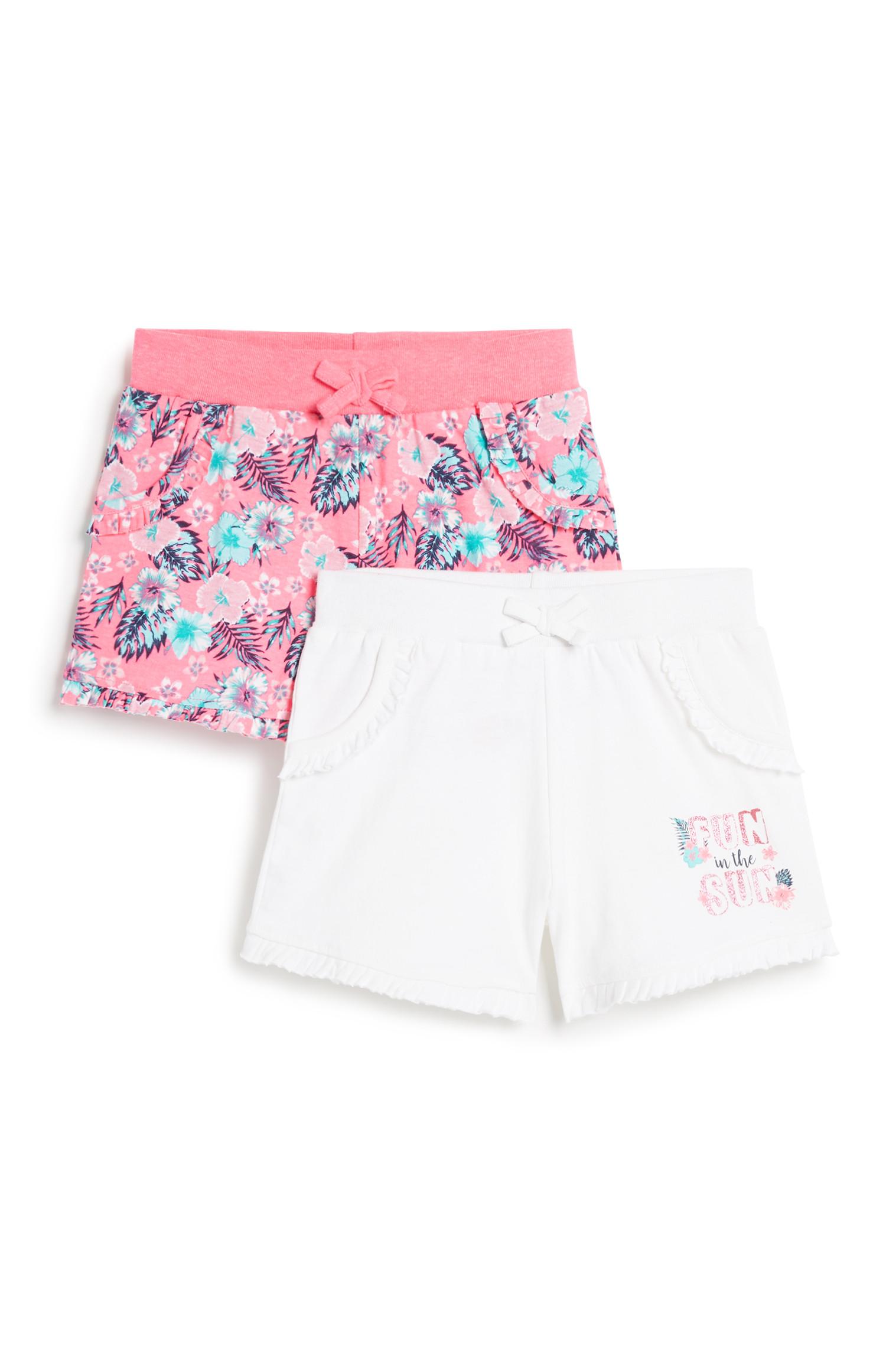 Kratke hlače za mlajša dekleta, 2 kosa