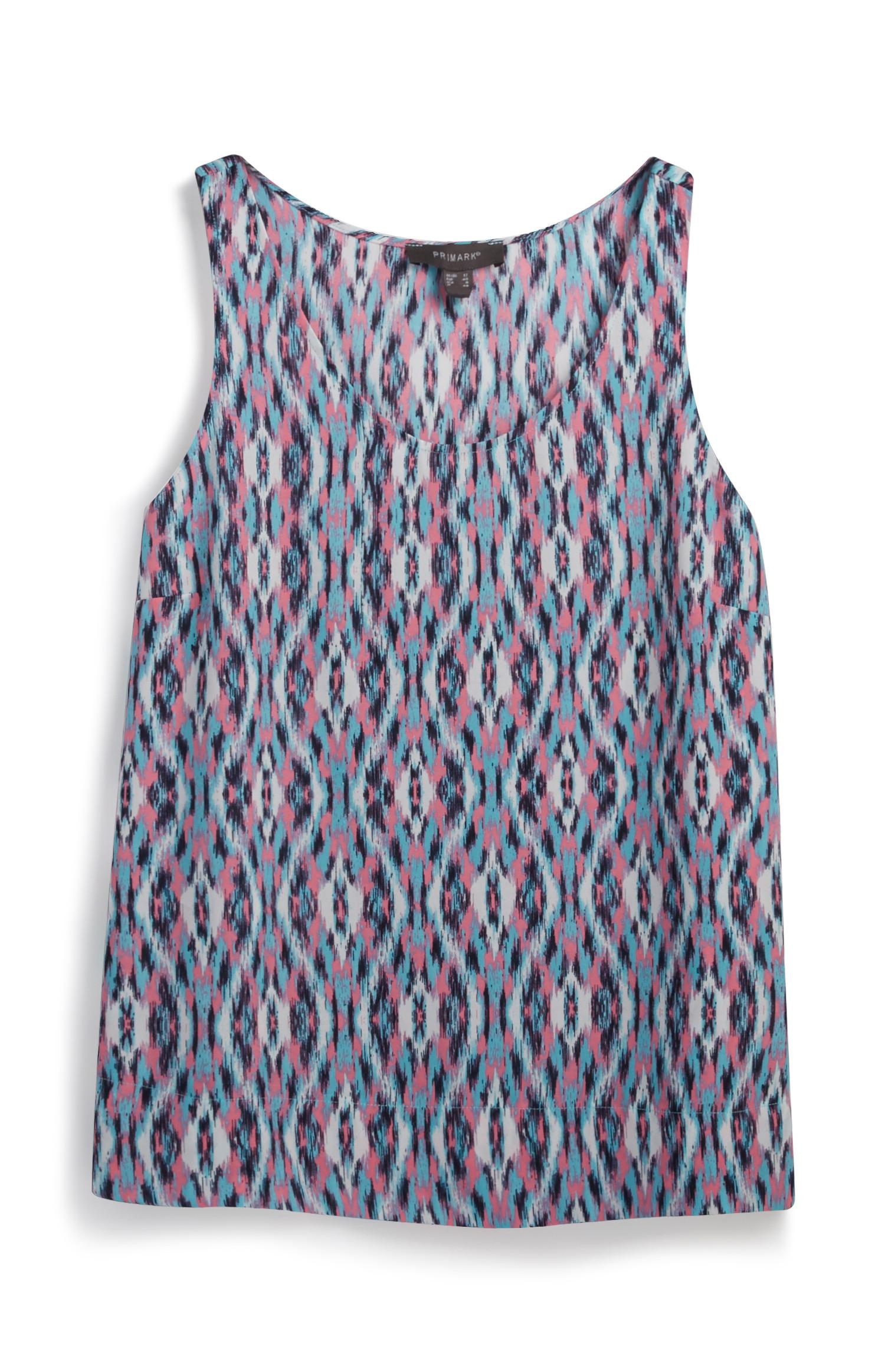 Top sem mangas com padrão