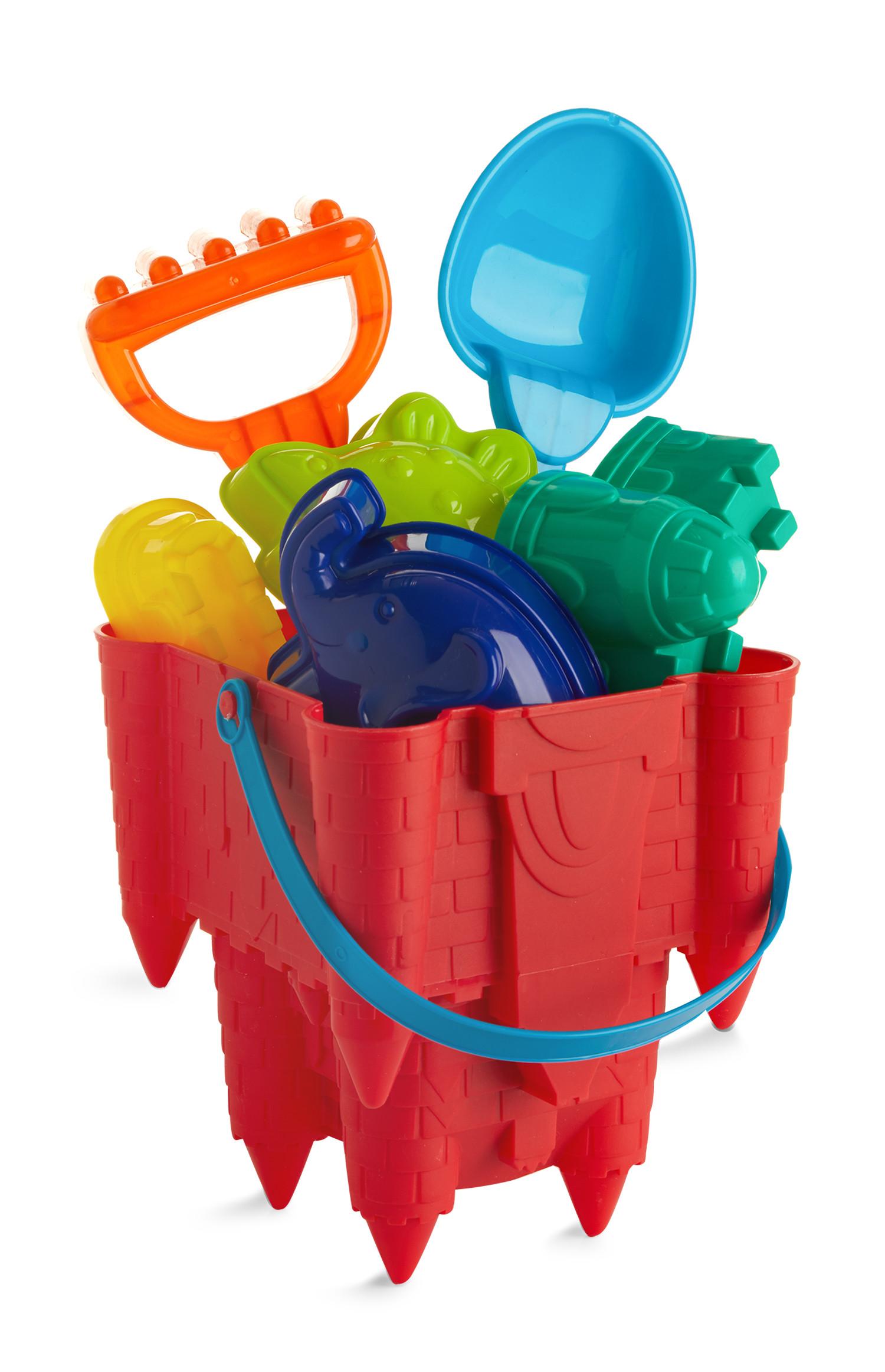 Komplet z vedrom za plažo, 7 kosov