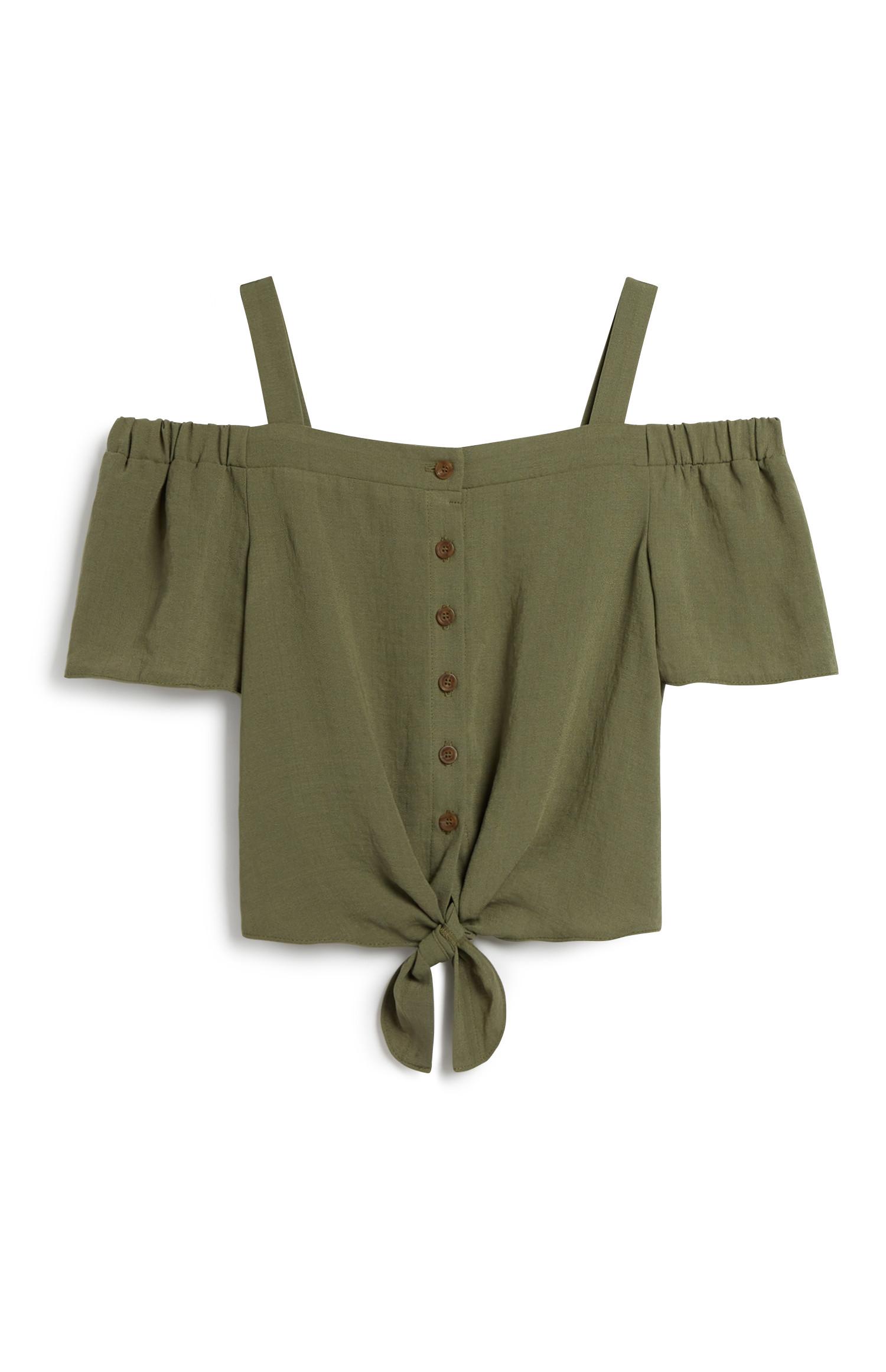 Kaki majica za starejša dekleta