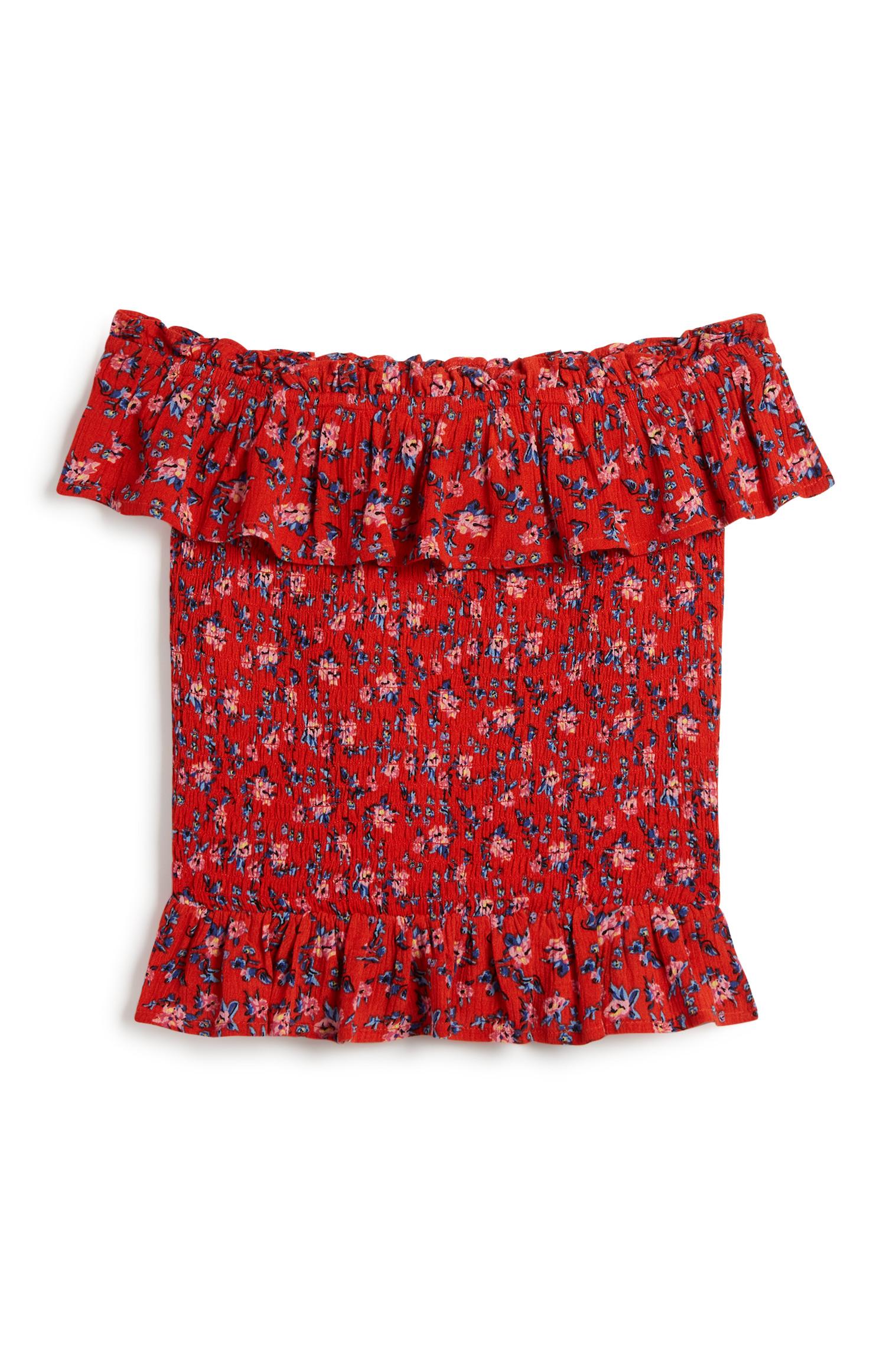 Top de flores para niña mayor