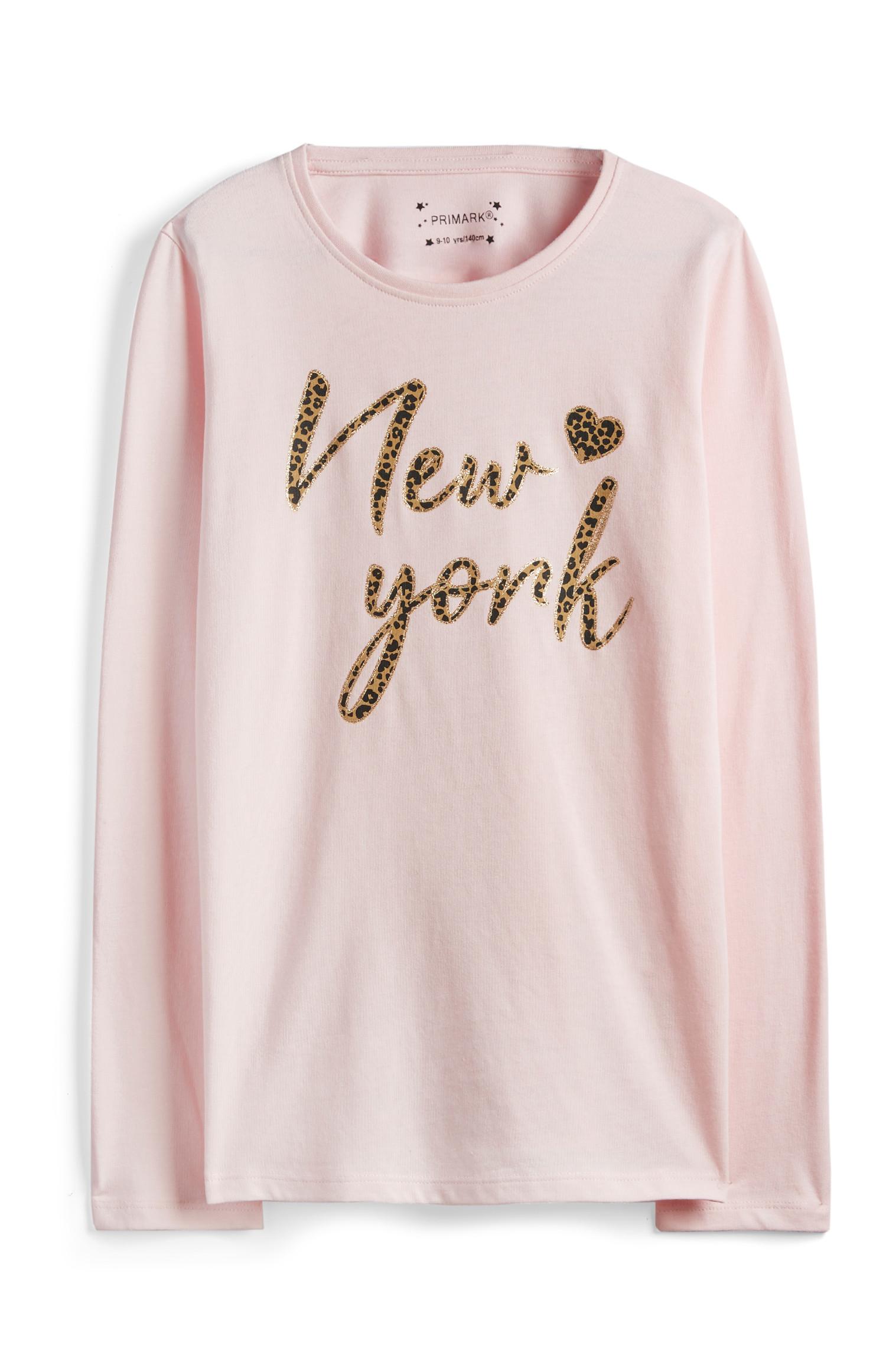 Camiseta para niña mayor con mensaje New York