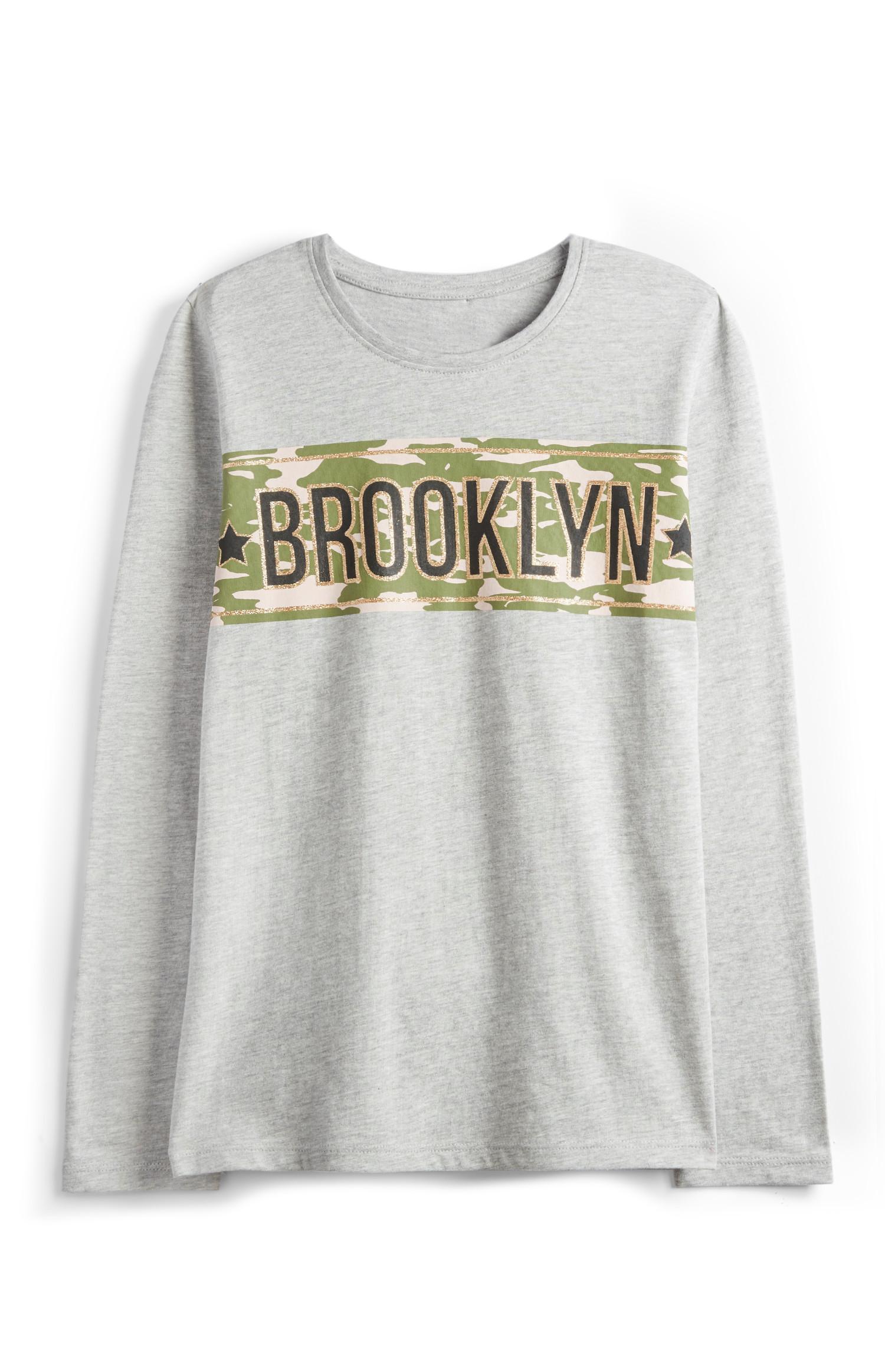 Siva majica za starejša dekleta Brooklyn