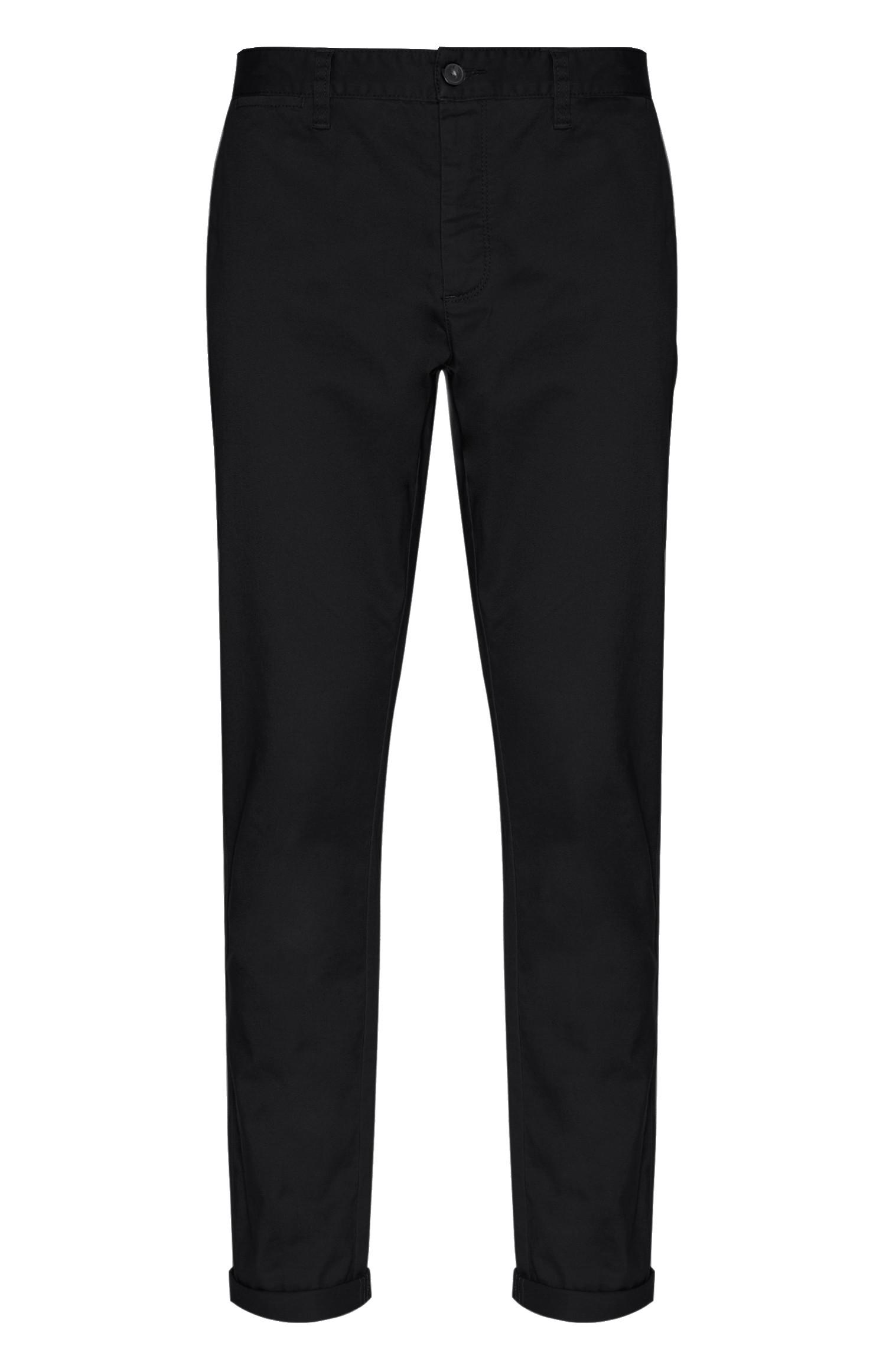 Calças chino elásticas preto