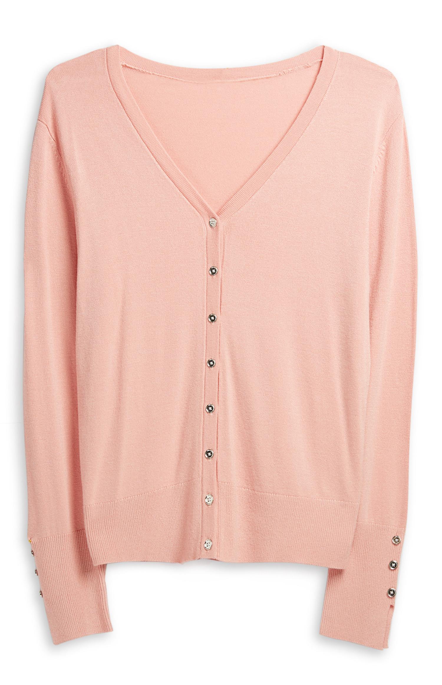 Casaco malha cor-de-rosa