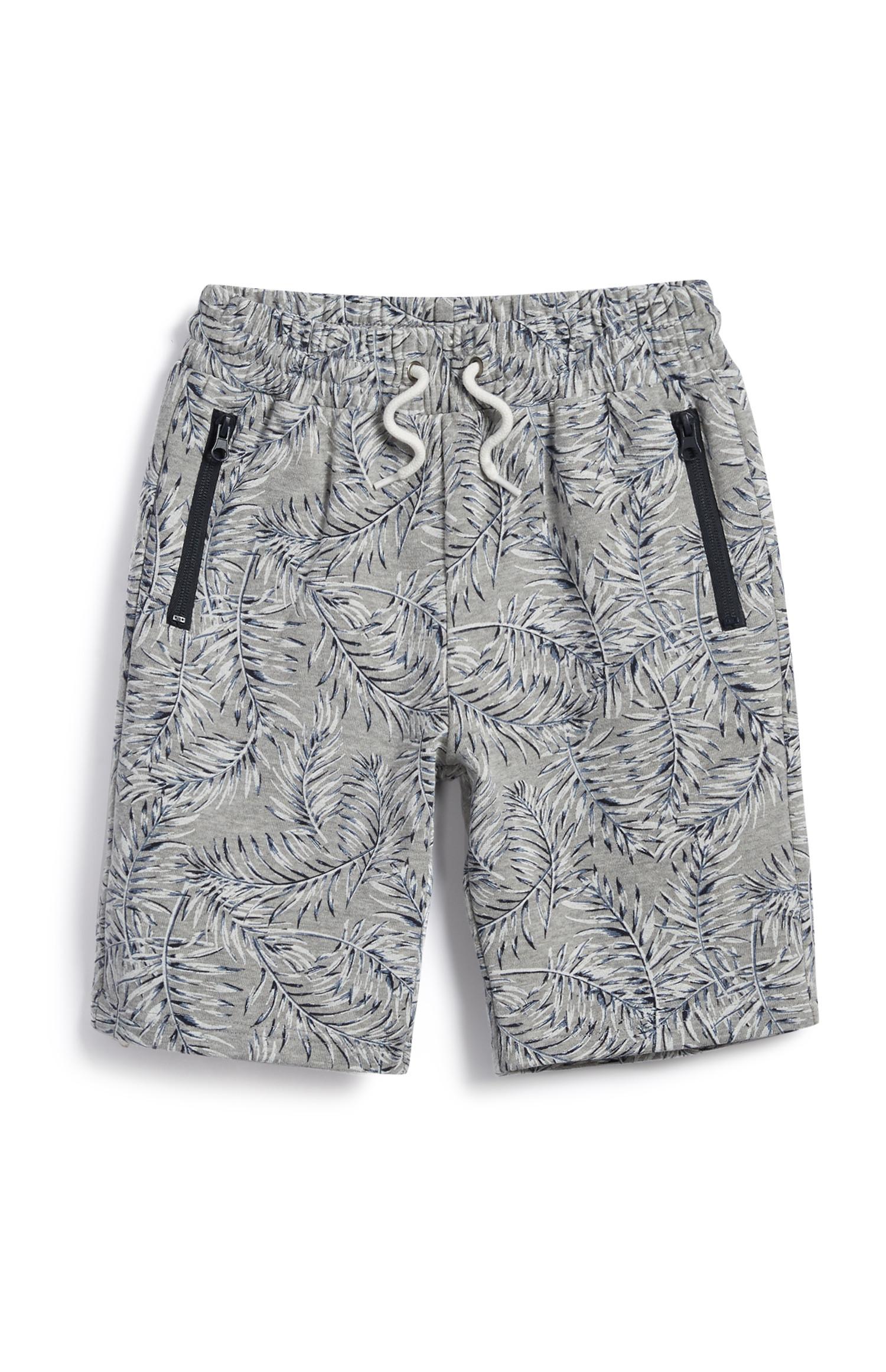 Pantalón corto gris de niño mayor