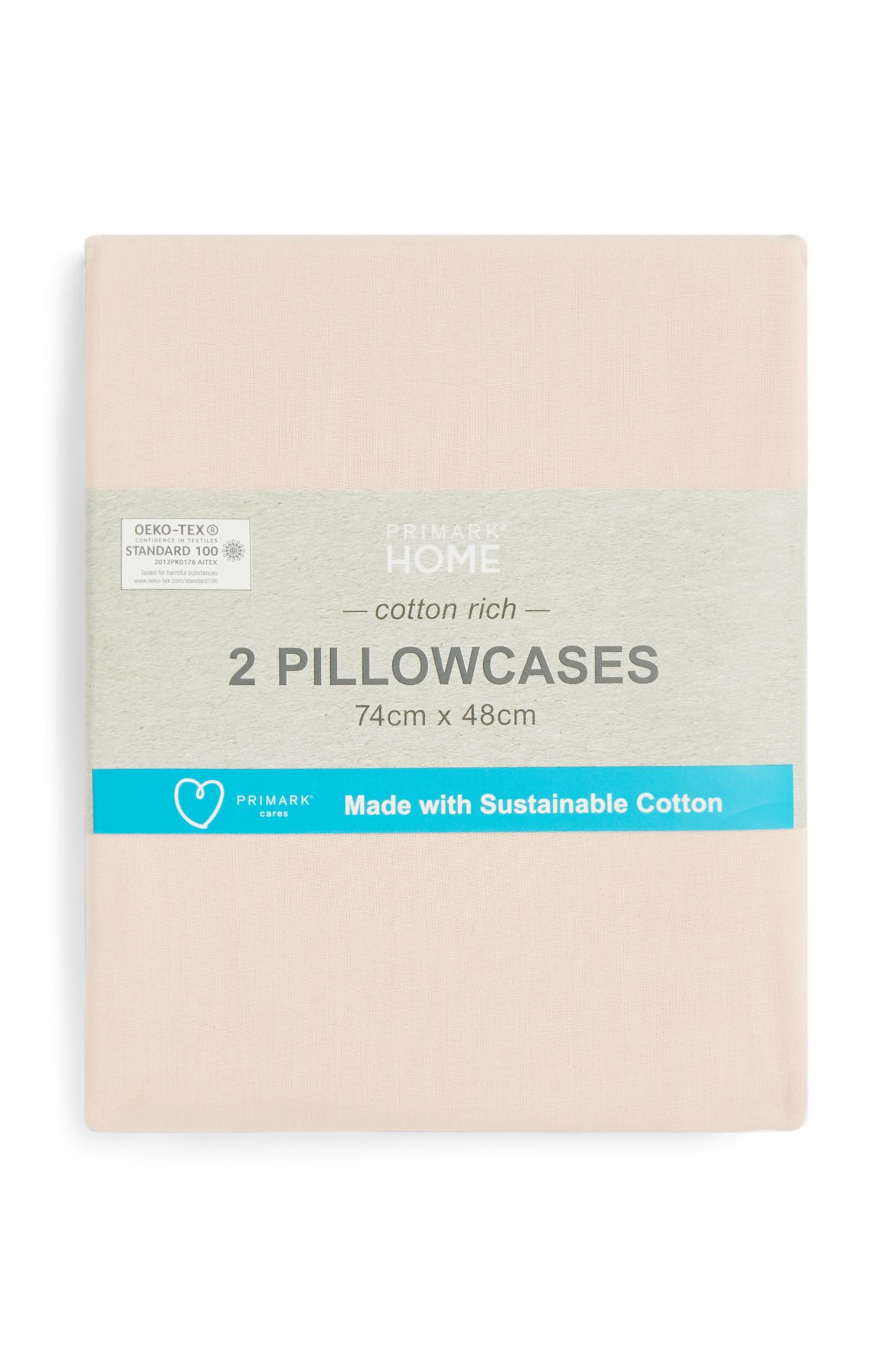 Conjunto de 2 fundas de almohada de algodón sostenible