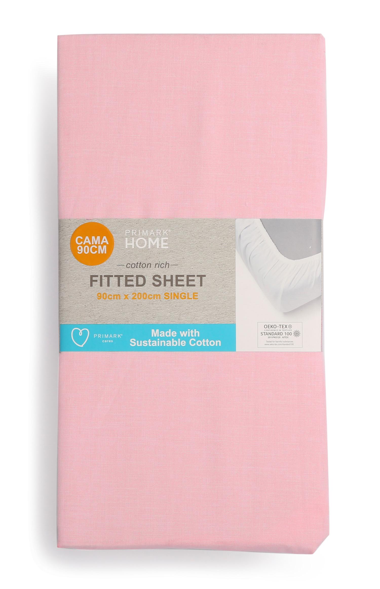 Sábana bajera ajustable individual de algodón sostenible