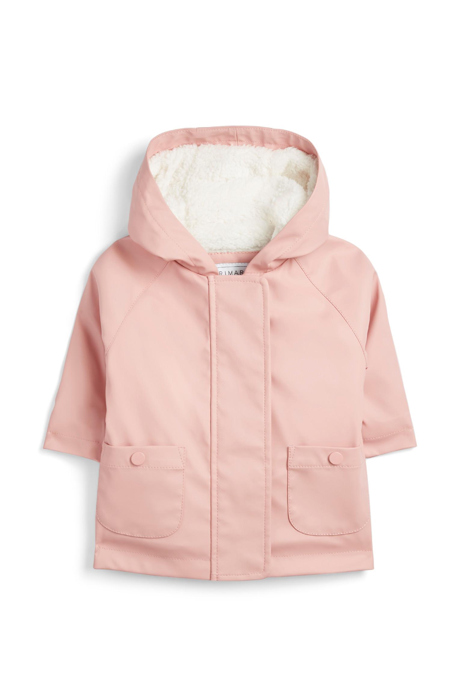 Impermeable rosa para bebé niña