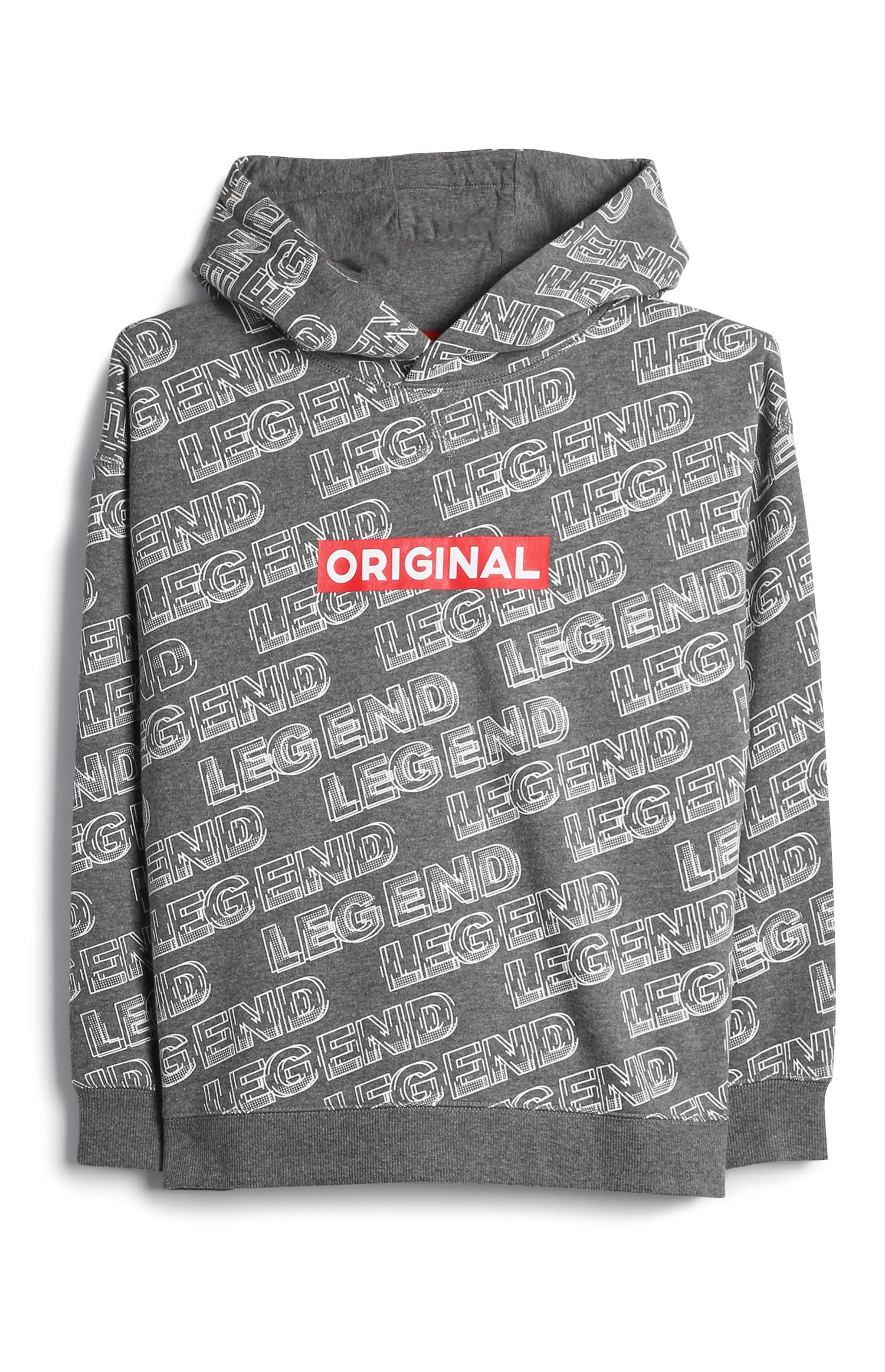 Sudadera con capucha y mensaje para niño mayor