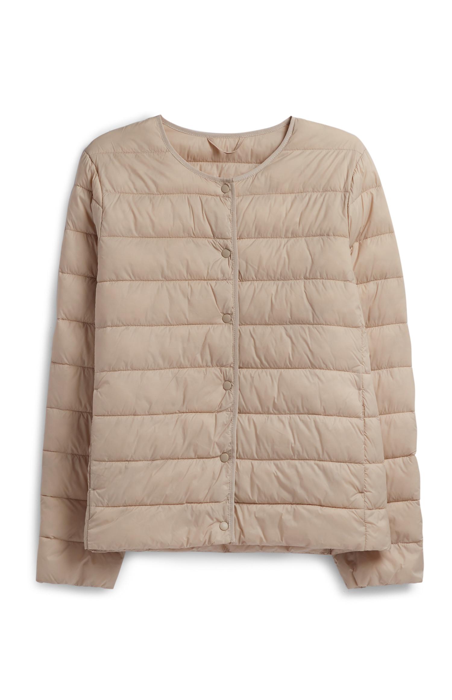 Casaco acolchoado s/ gola creme