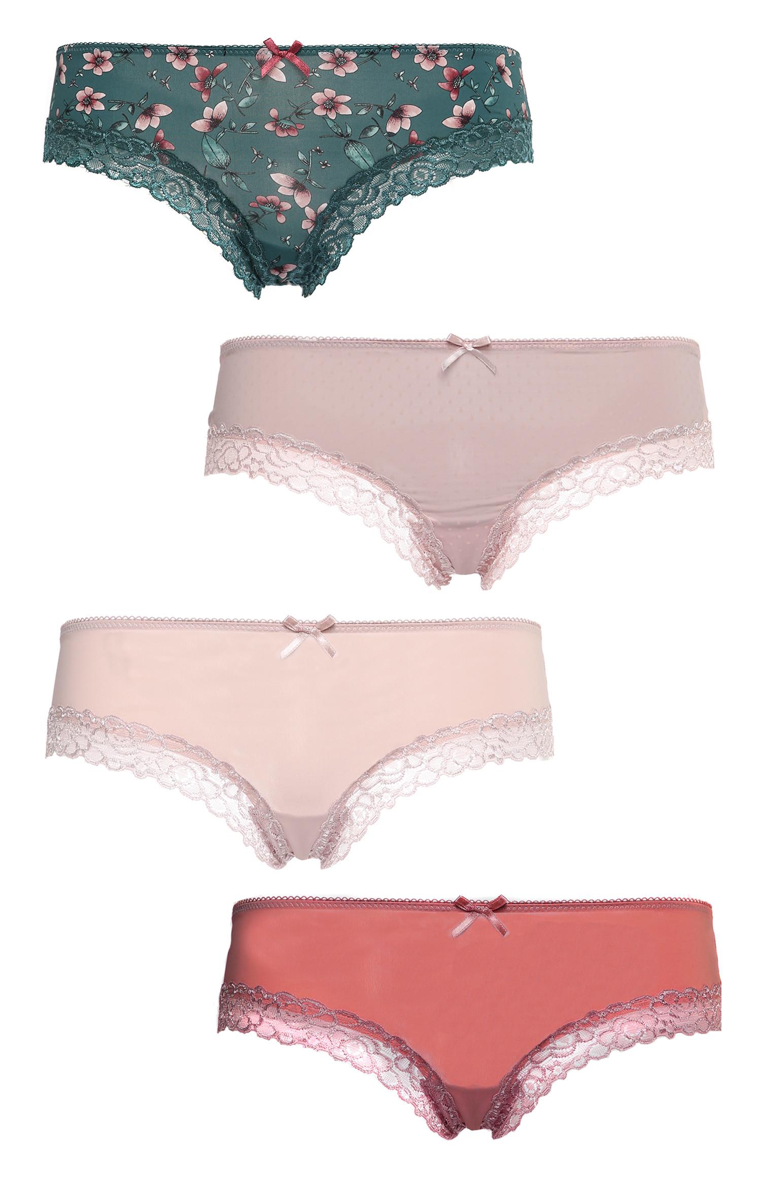 Pack 4 cuecas padrão floral