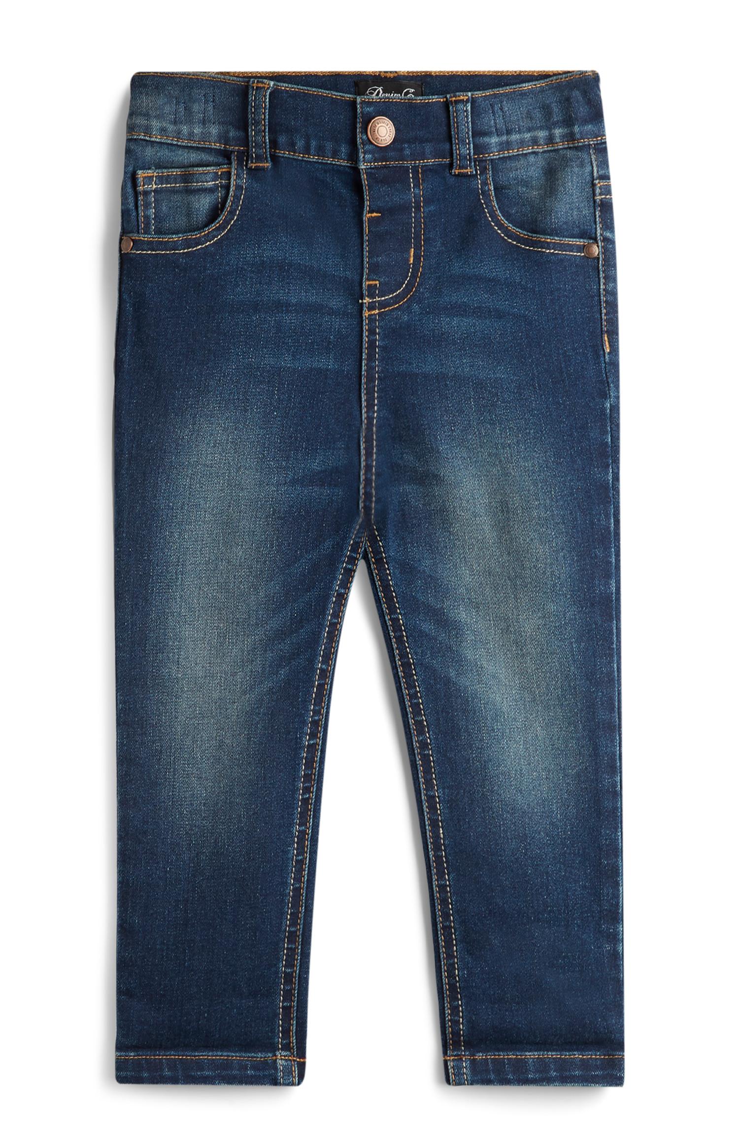 Indigo raztegljive oprijete kavbojke za mlajše fante