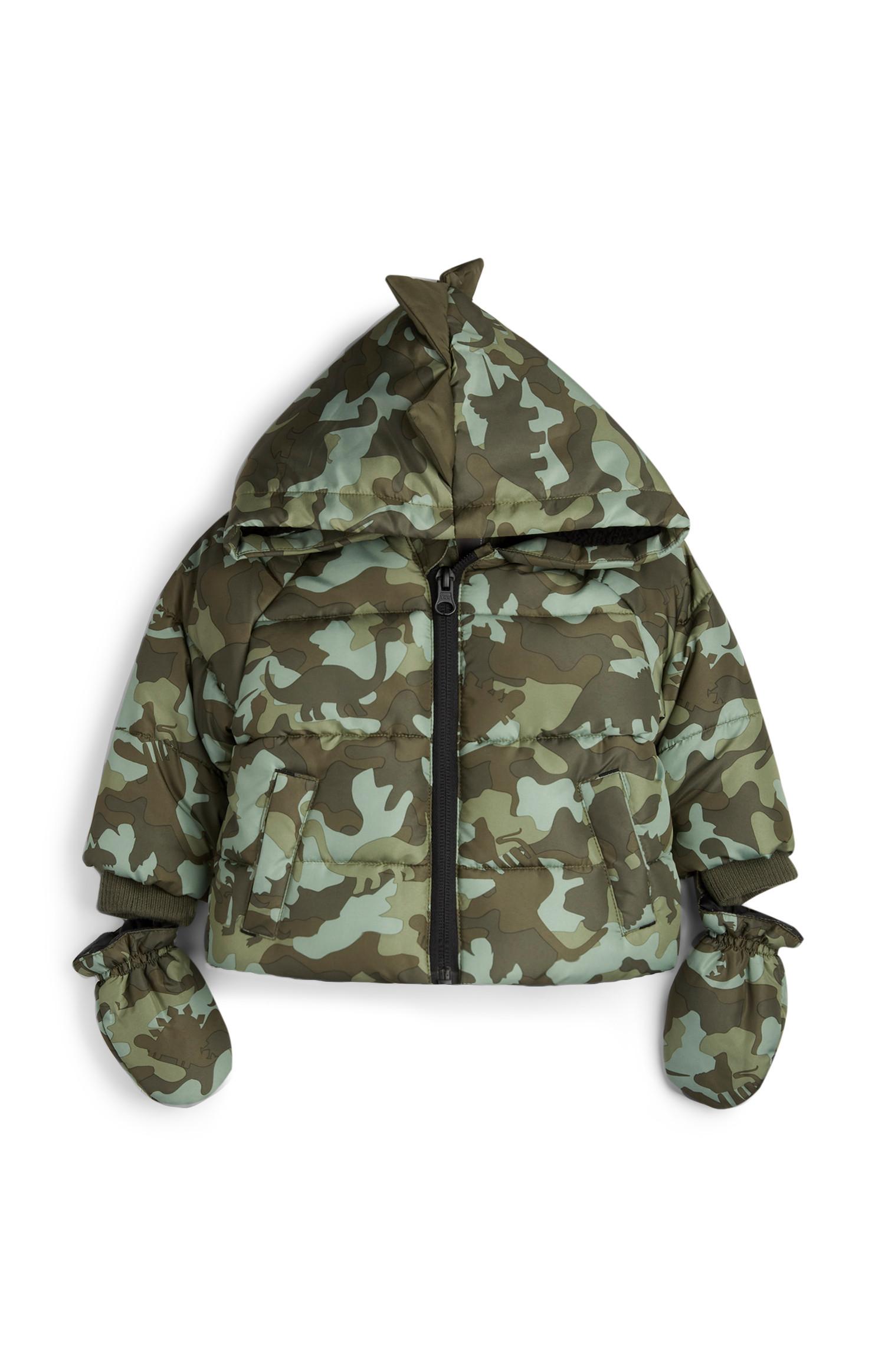 Cazadora de camuflaje de dinosaurio con manoplas para bebé niño