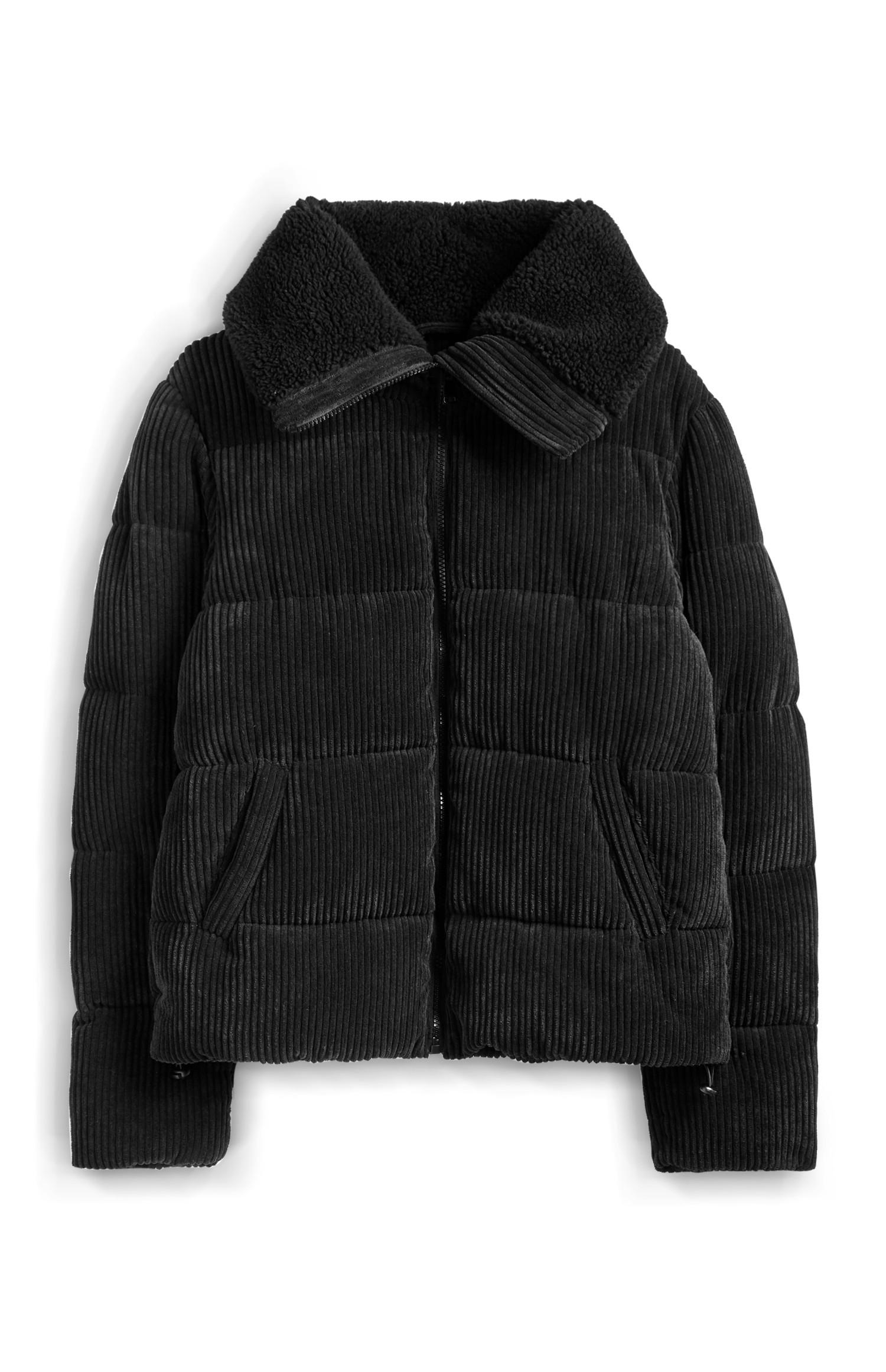 Casaco bombazina forrado branco