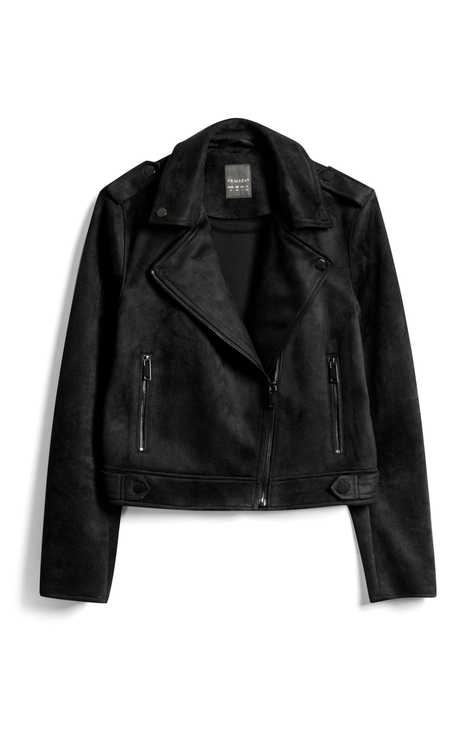 Casaco imitação camurça preto