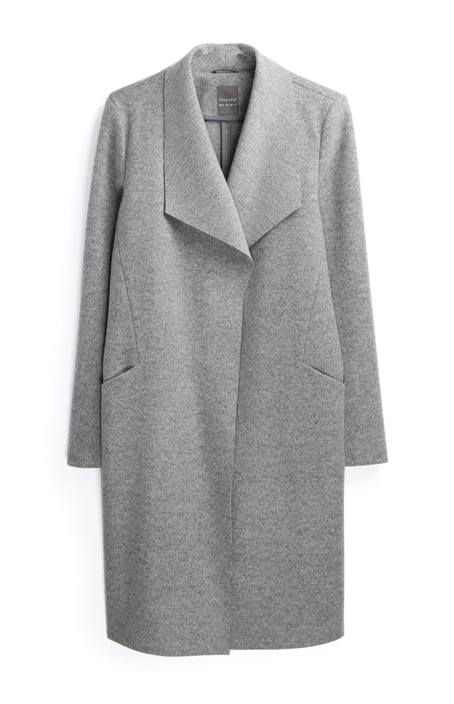 Casaco comprido cinzento