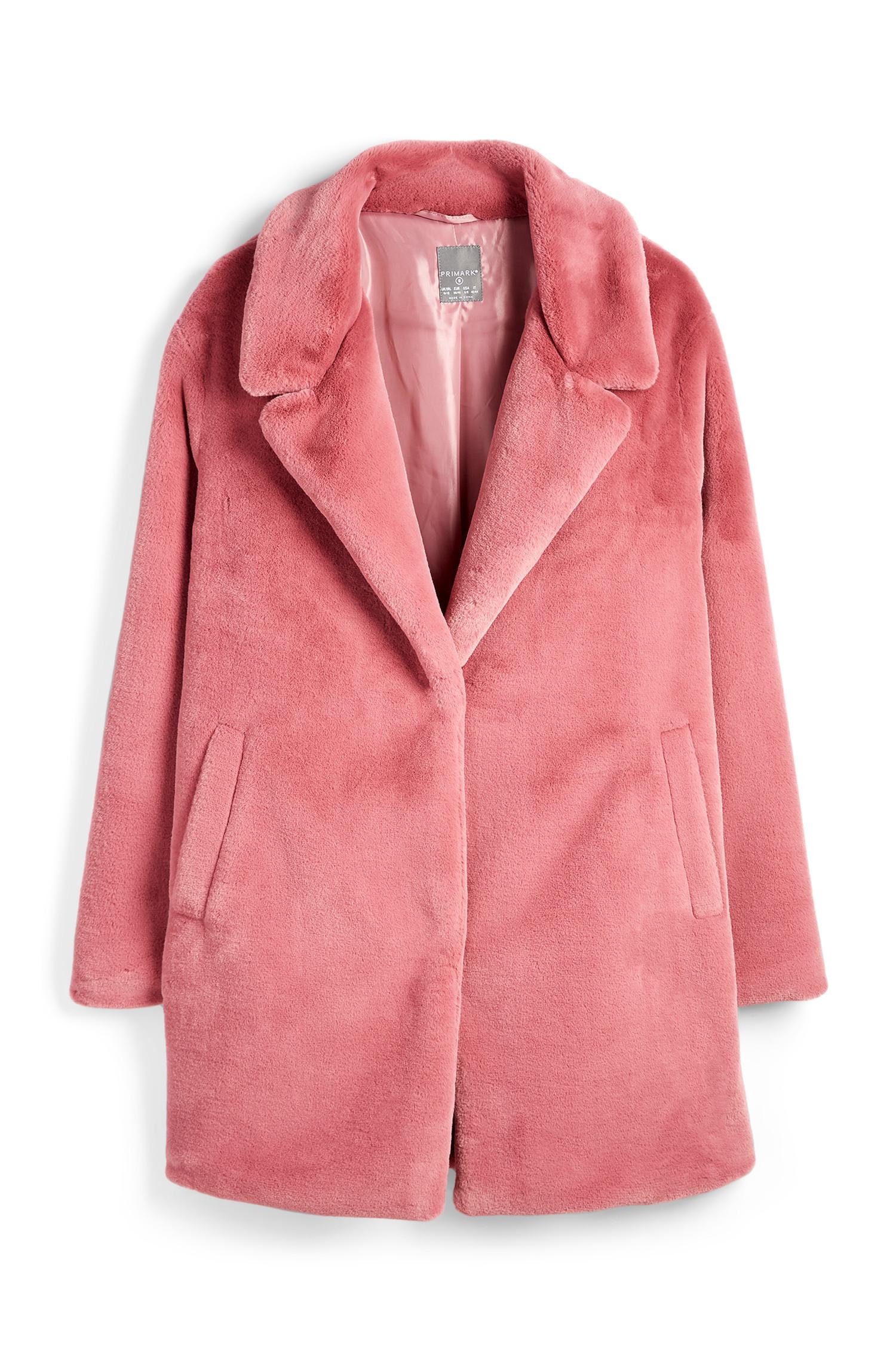 Casaco pelo cor-de-rosa