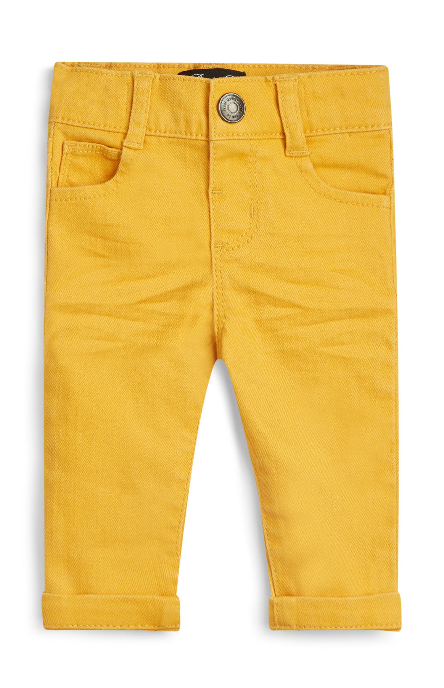 Vaqueros mostaza para bebé niño