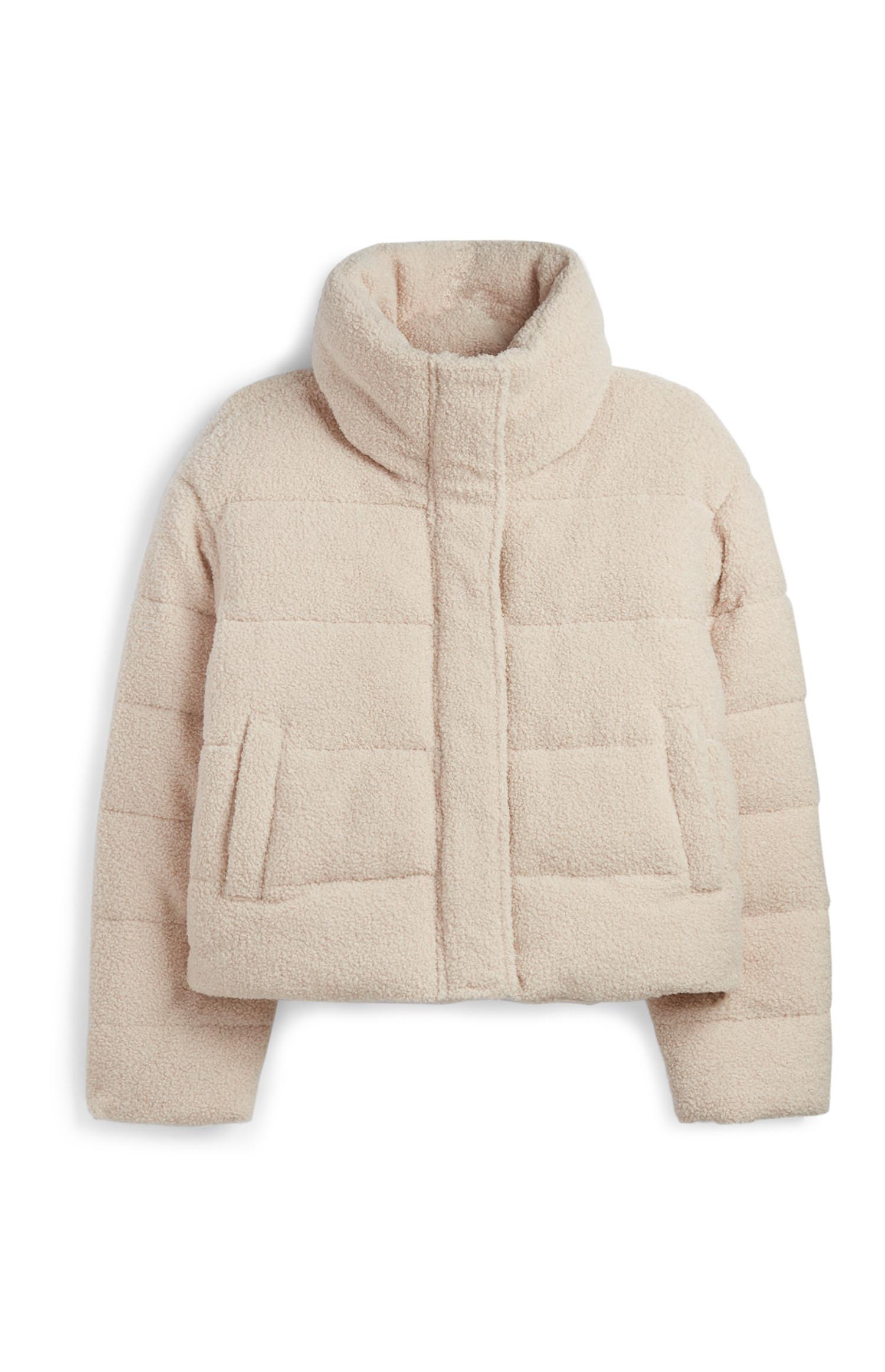 Casaco forrado creme