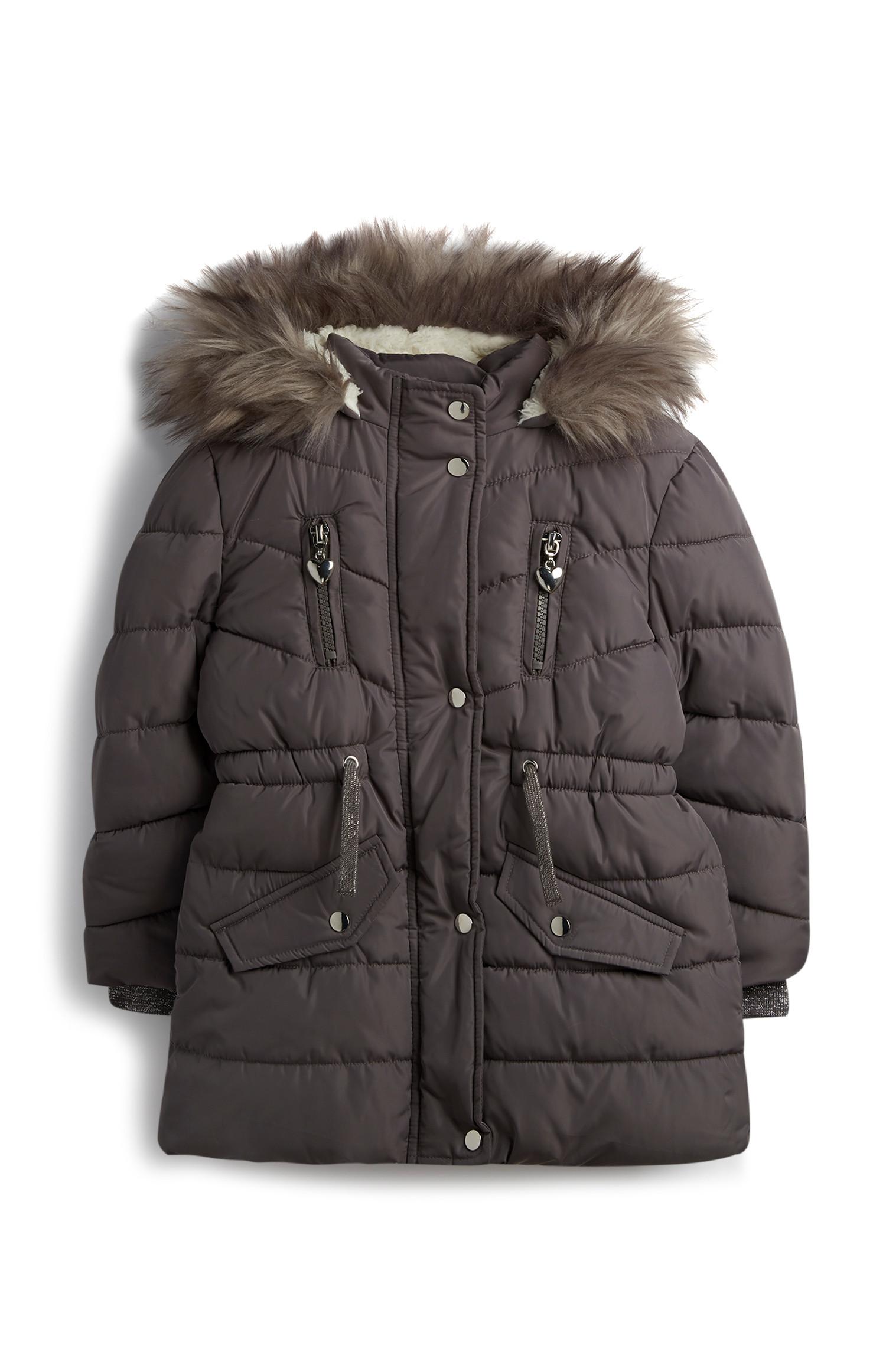 Siva jakna za mlajša dekleta