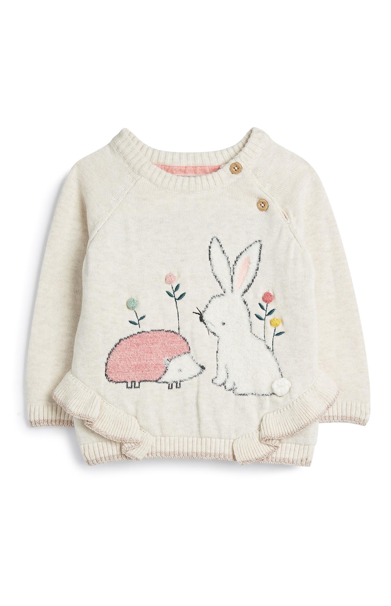 Jersey de erizo y conejito para bebé niña
