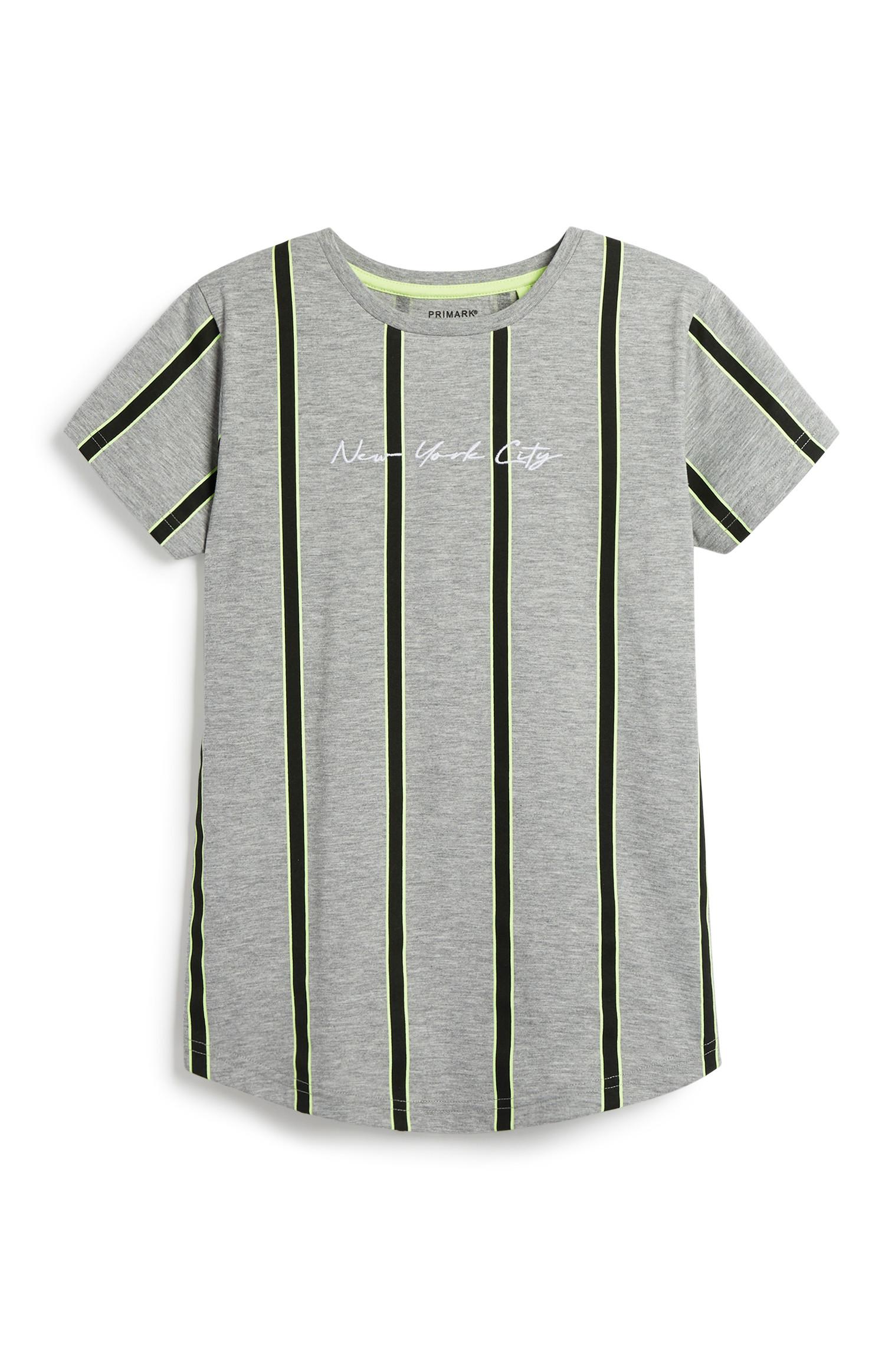 Neon črtasta majica za starejše fante