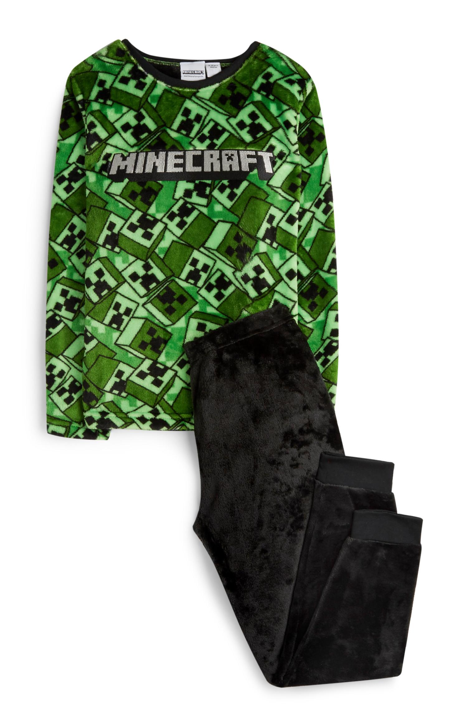 Jersey y pantalón de pijama verde «Minecraft» para niño mayor
