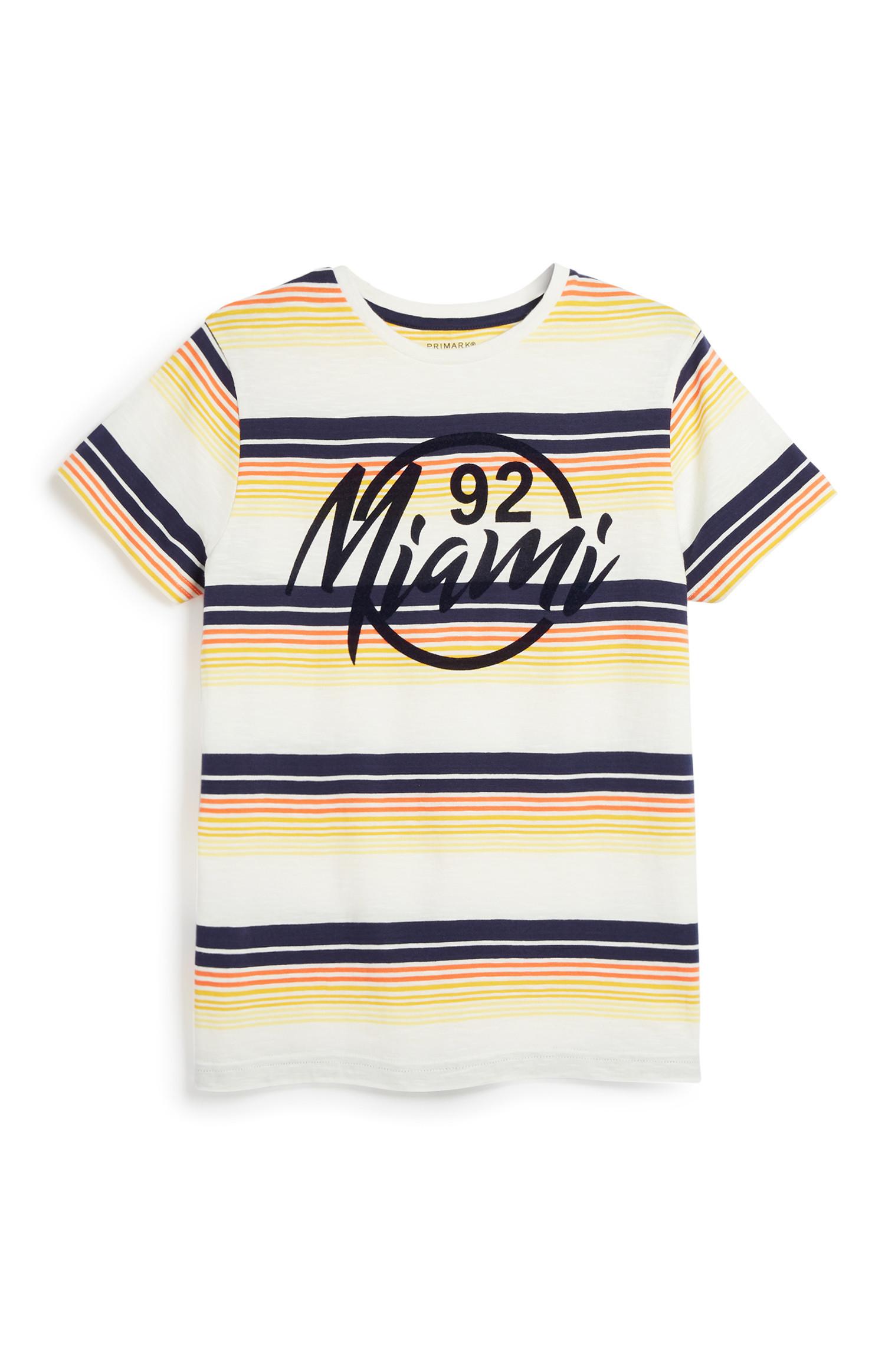 Črtasta majica za starejše fante Miami