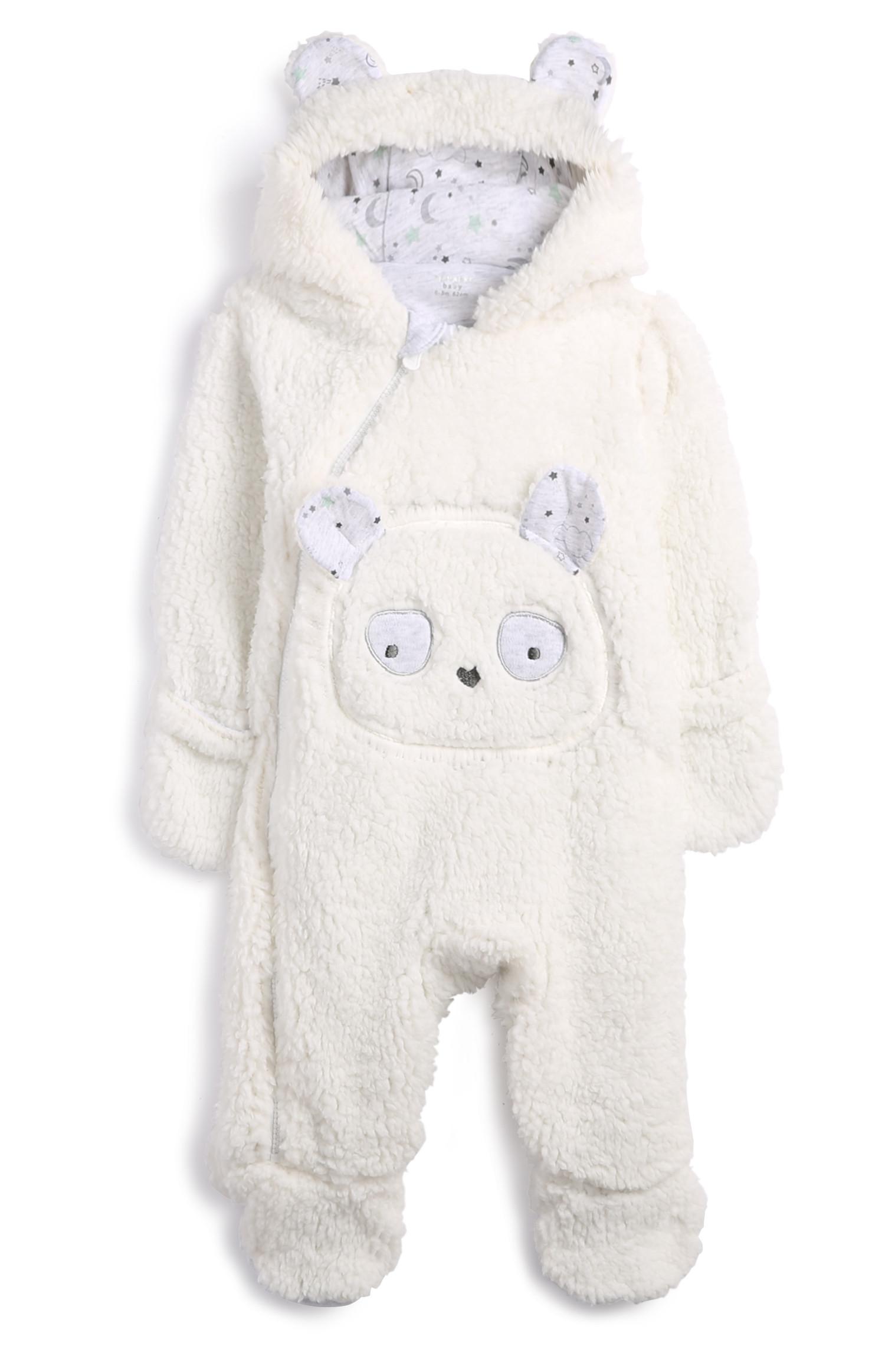 Mono blanco de panda para recién nacido