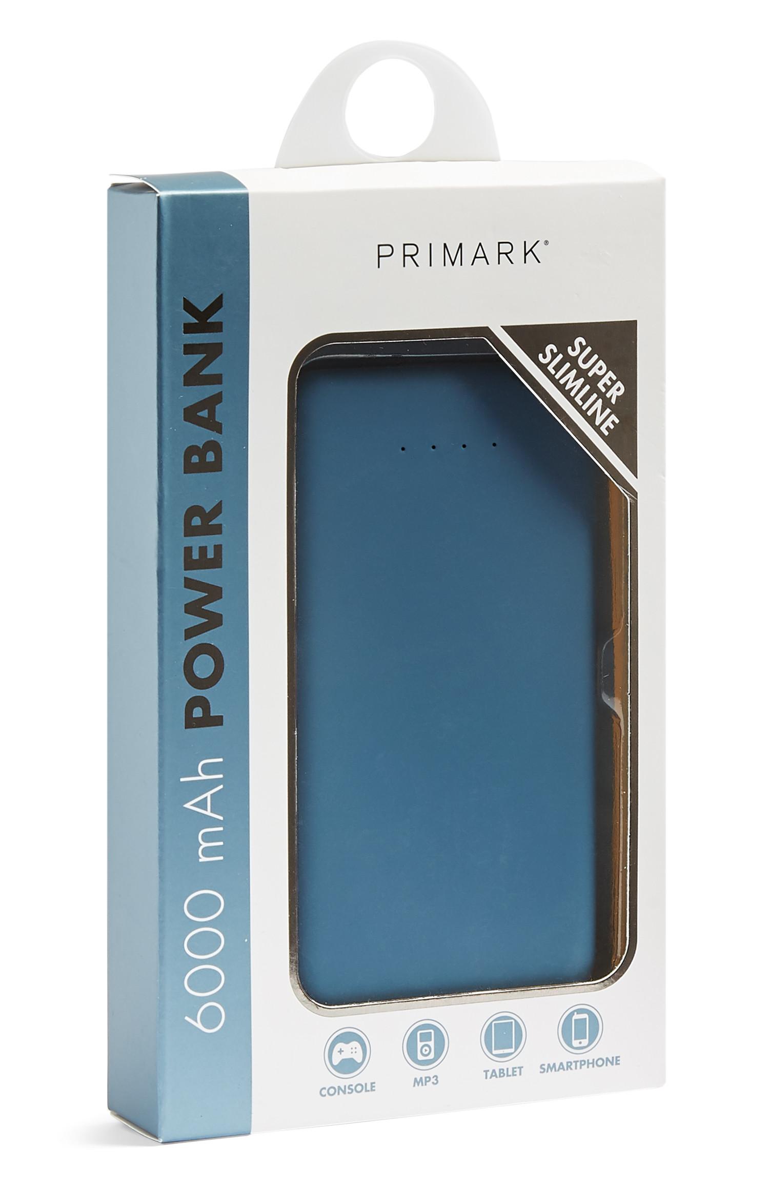 Modra tanka prenosna baterija