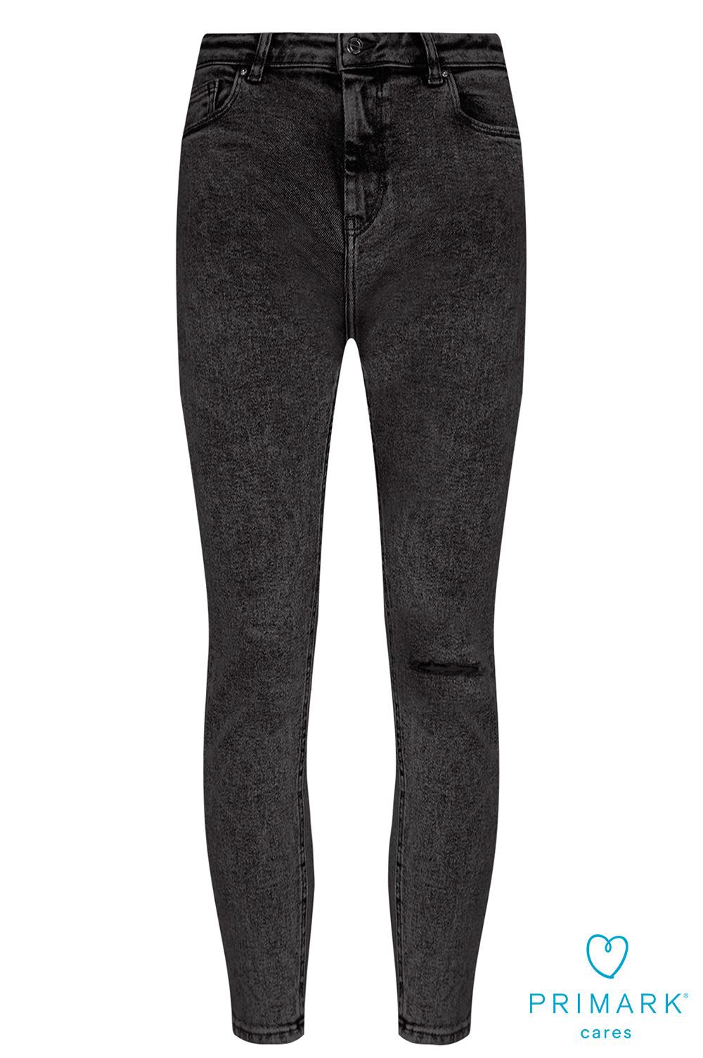 Jean gris déchiré en coton durable