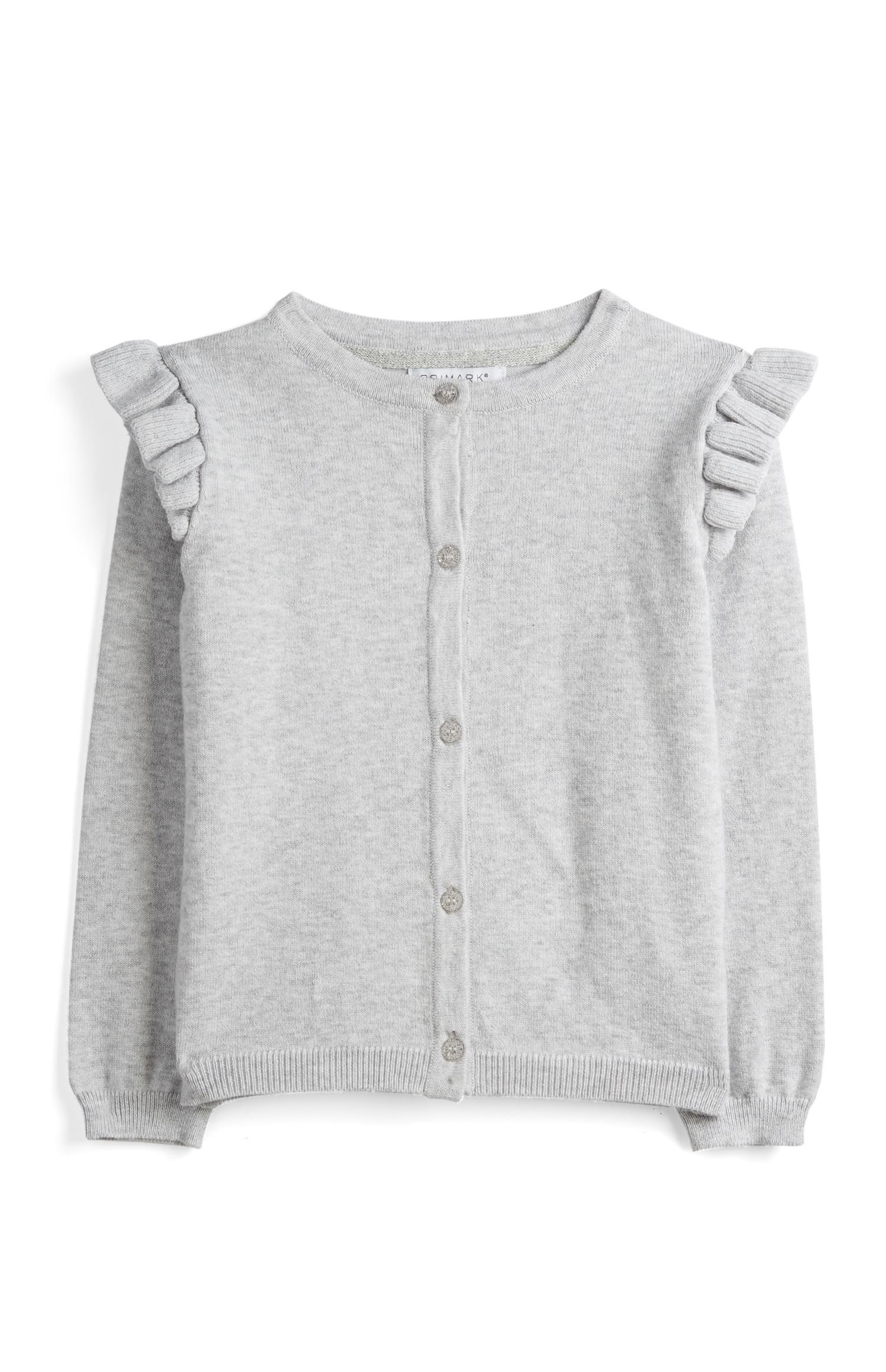 Cárdigan con volantes para niña pequeña