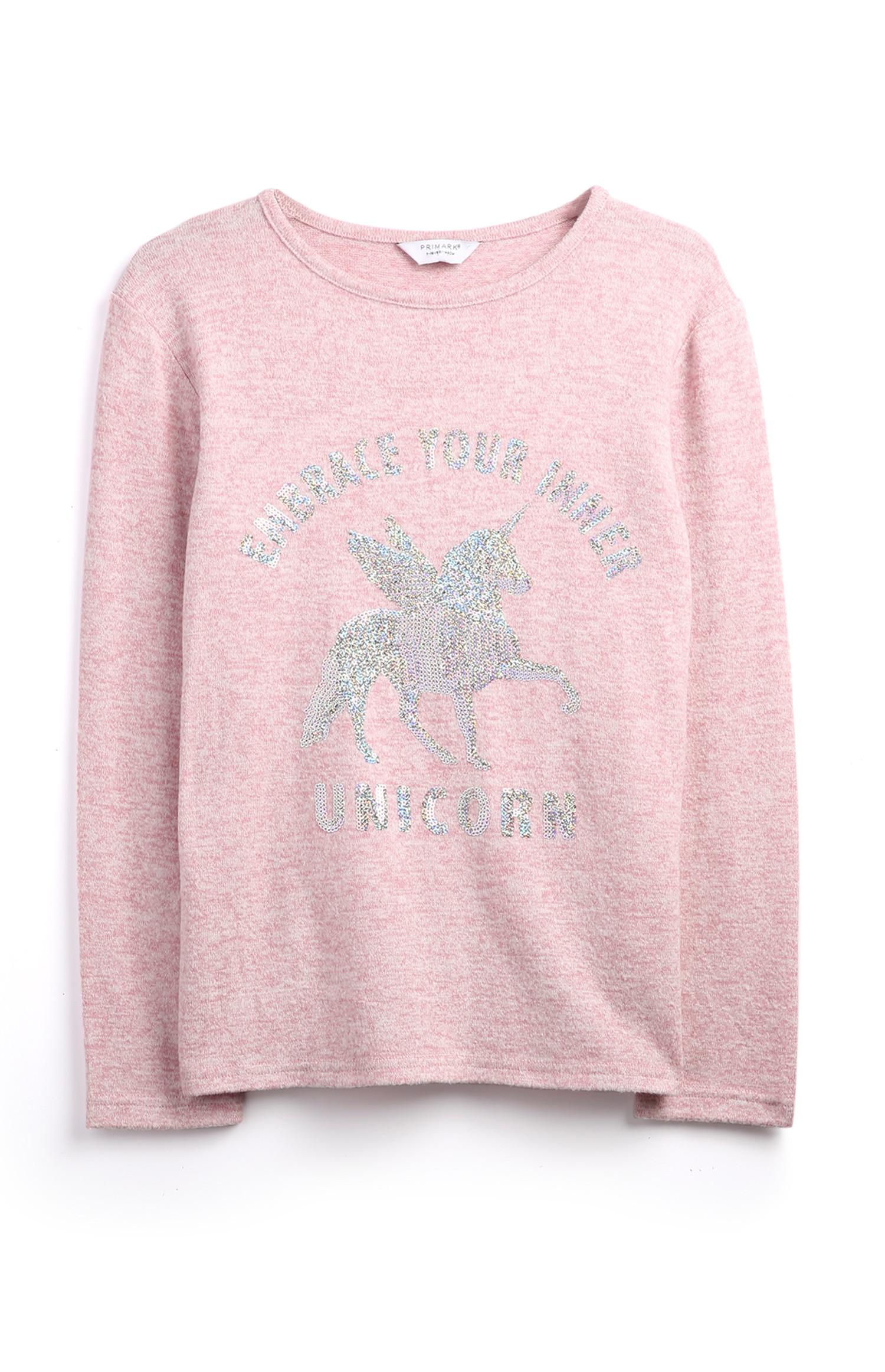 Jersey con unicornio para niñas mayores