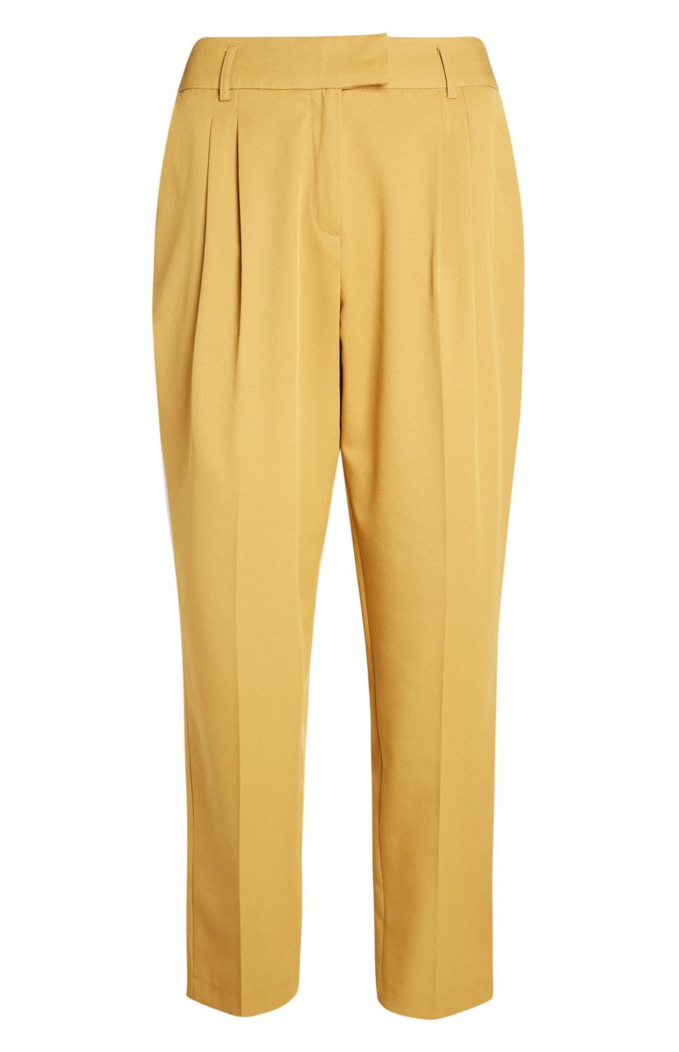 Pantalon carotte jaune