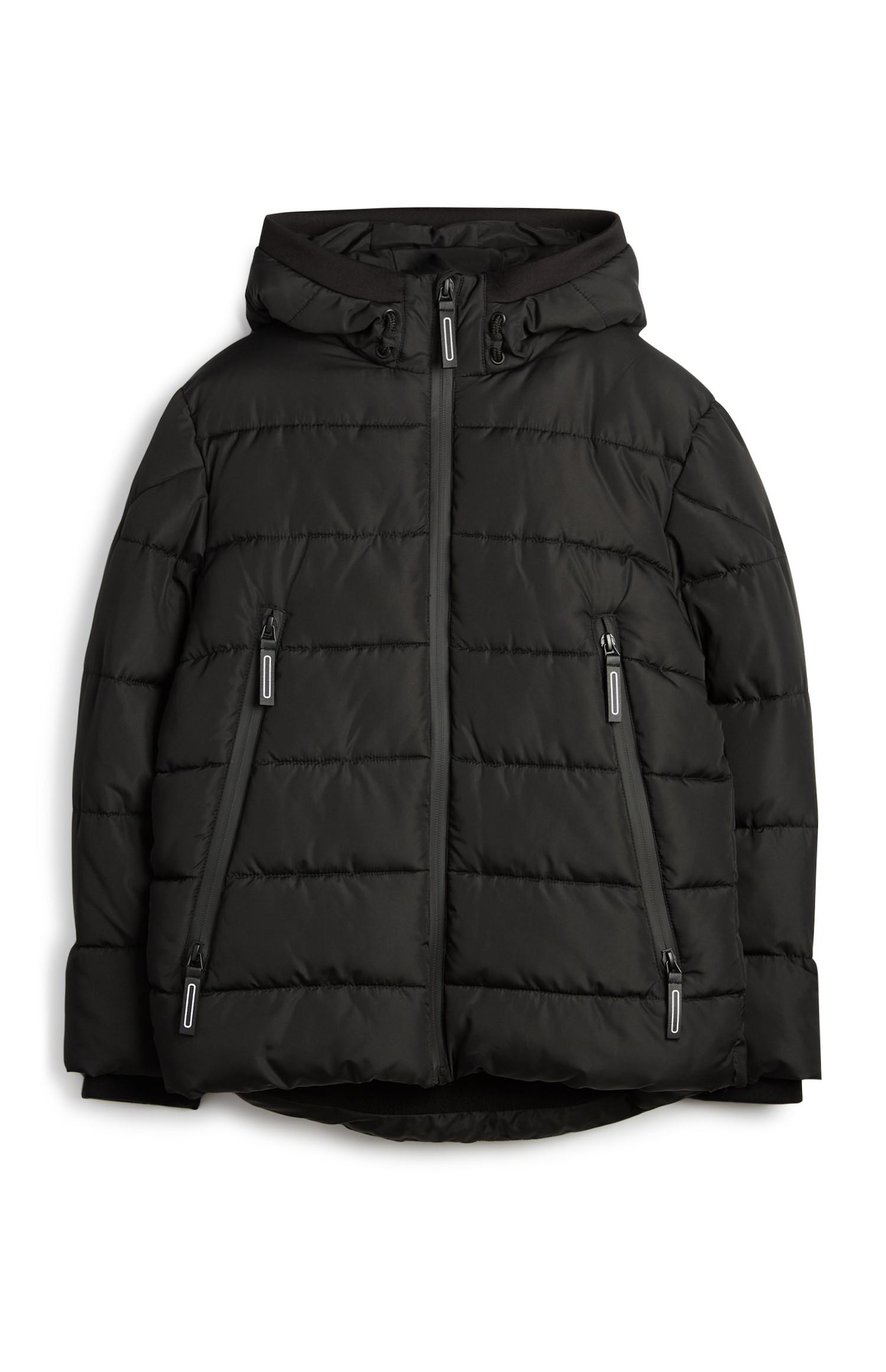 Chaquetón acolchado negro para niño mayor