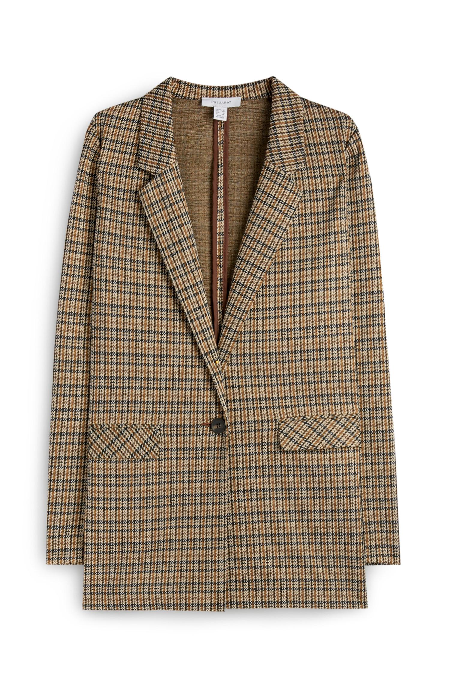 Blazer xadrez castanho