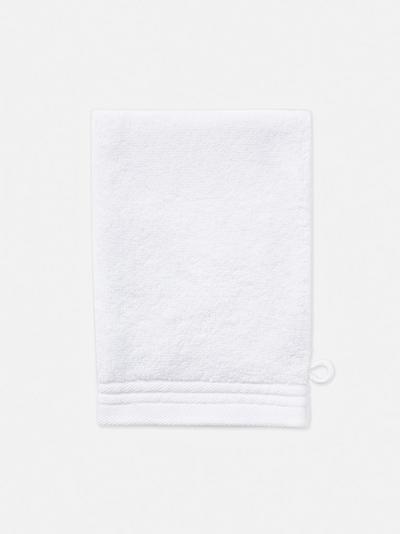 Weißes, ultraweiches Waschhandschuh-Set