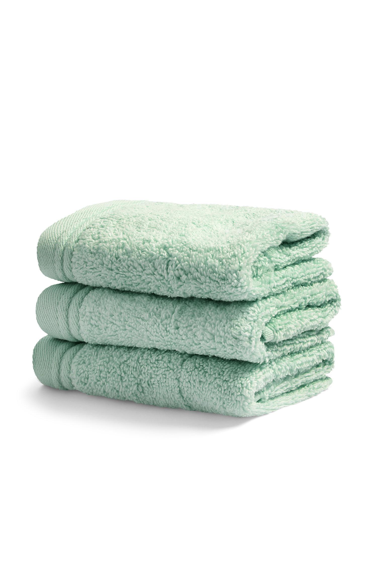 Pack de 3 toallas ultrasuaves para el rostro azul pálido