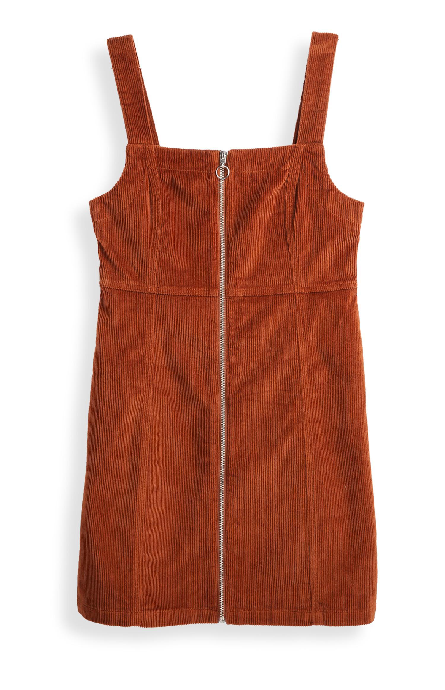 Vestido bombazina tabaco