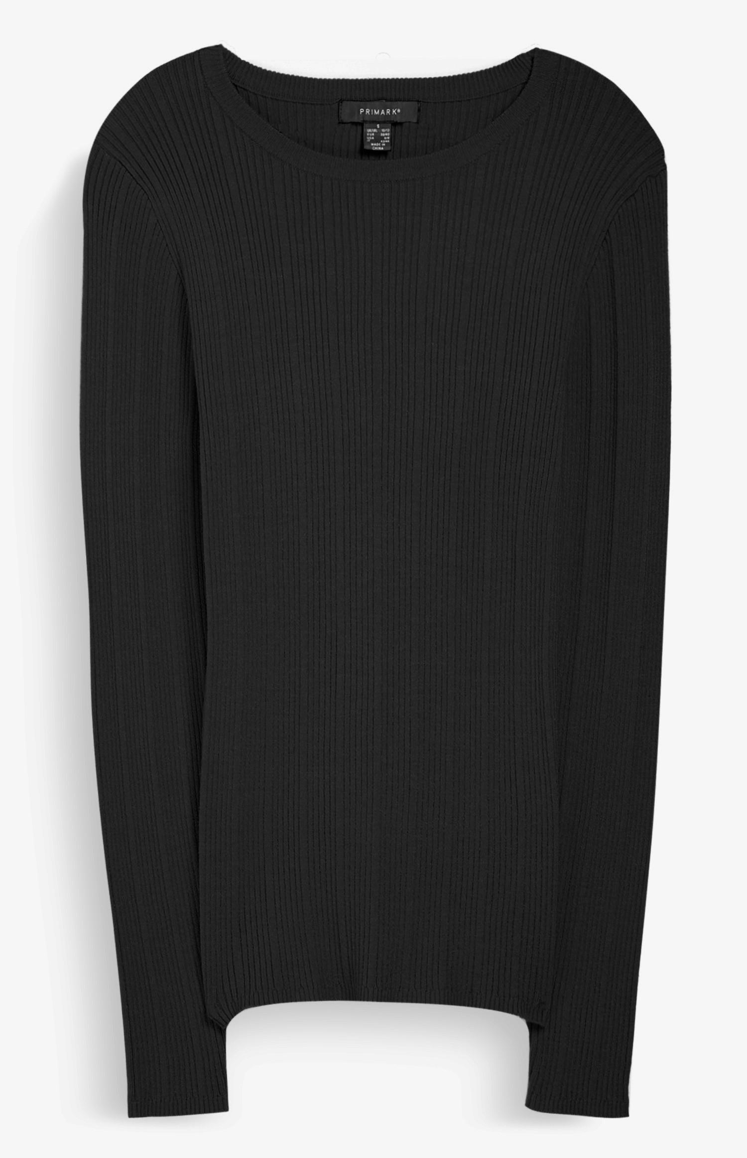 Camisola gola redonda preto