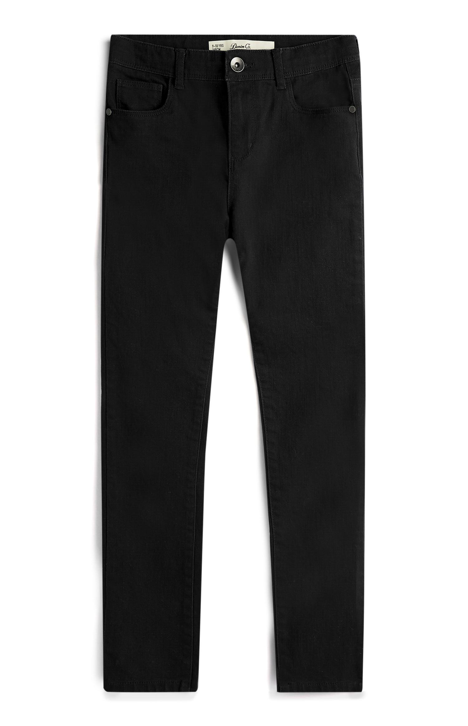 Črne oprijete kavbojke za starejše fante